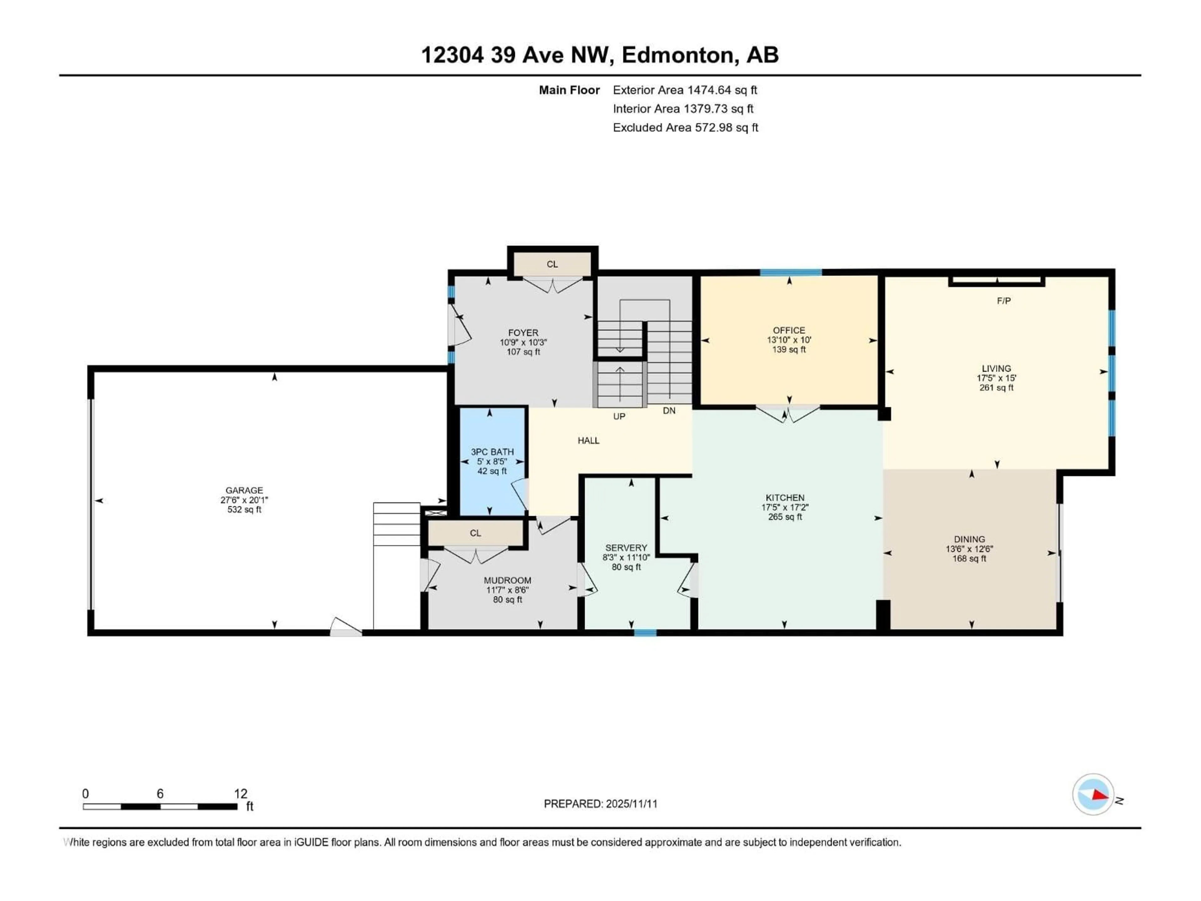 Floor plan for NW - 12304 39 AV, Edmonton Alberta T6J0N2