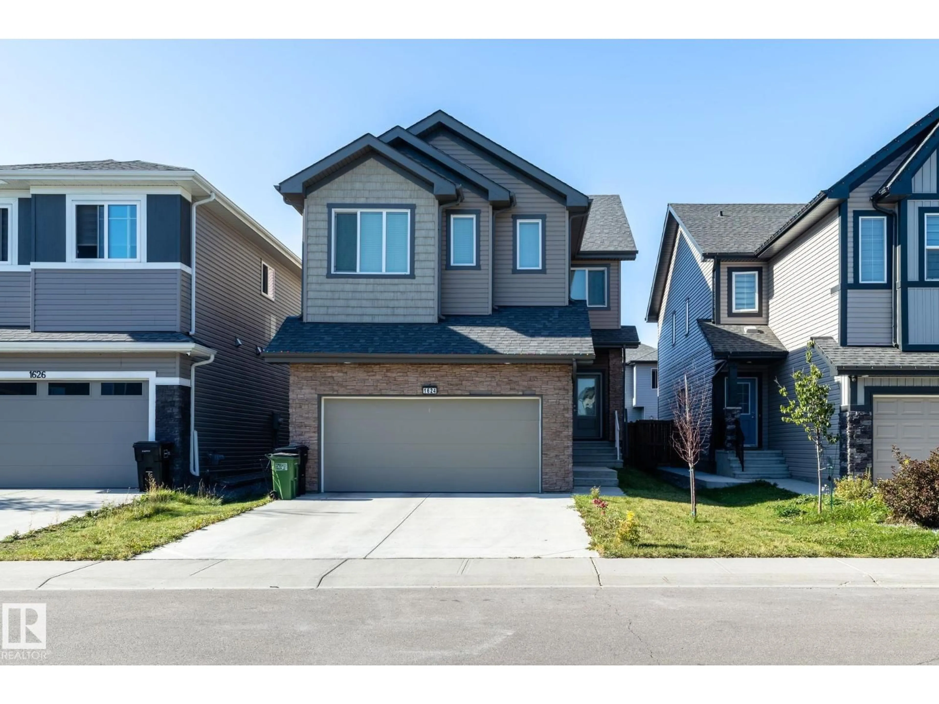Home with brick exterior material, street for 1624 ERKER WY, Edmonton Alberta T6M0Z8