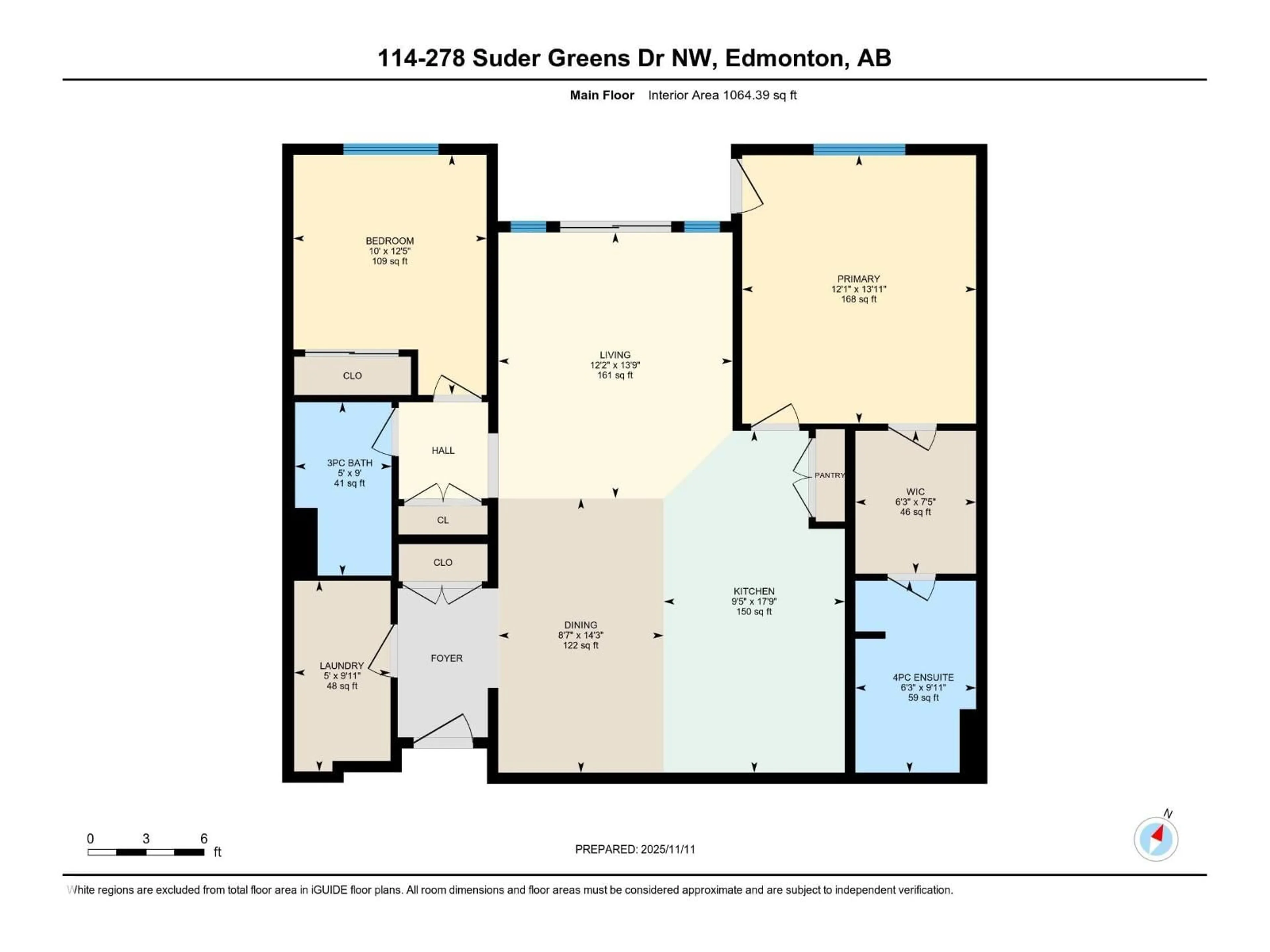 Floor plan for #114 - 278 SUDER GREENS DR, Edmonton Alberta T5T6V6