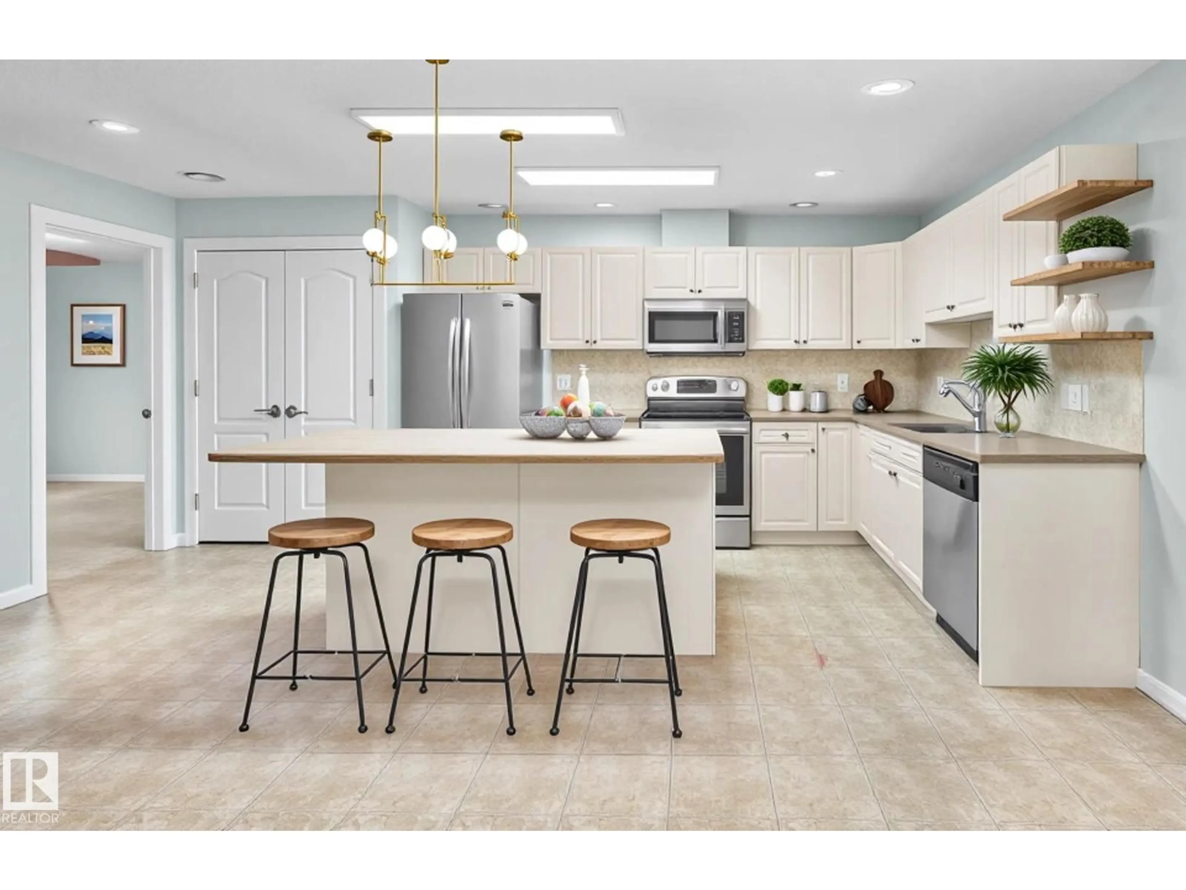 Open concept kitchen, ceramic/tile floor for #114 - 278 SUDER GREENS DR, Edmonton Alberta T5T6V6