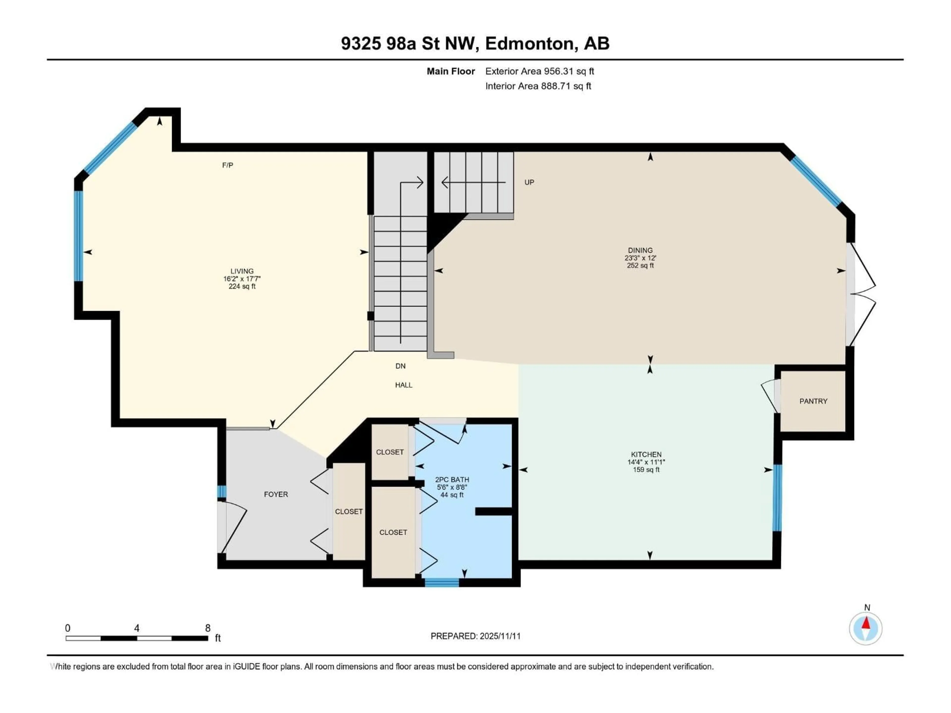 Floor plan for 9325 98A ST, Edmonton Alberta T6E3N2