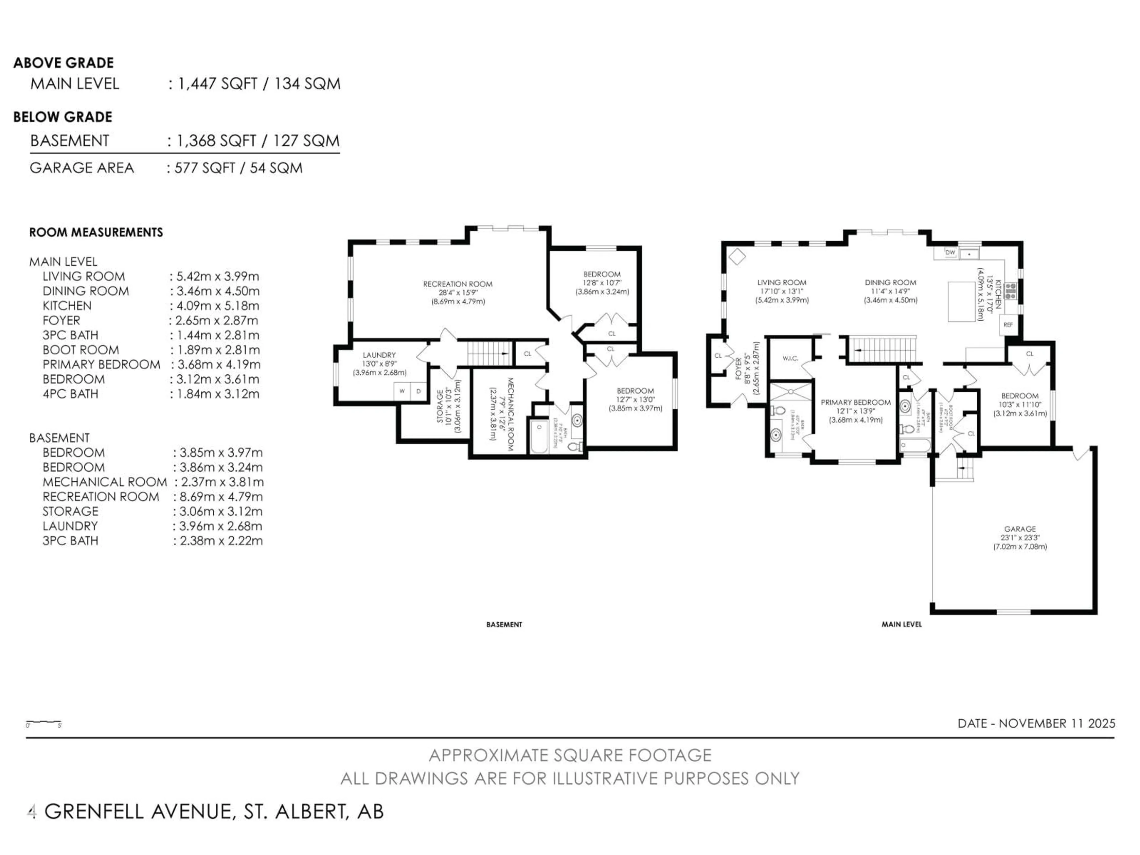 Floor plan for 4 GRENFELL AV, St. Albert Alberta T8N0Y7
