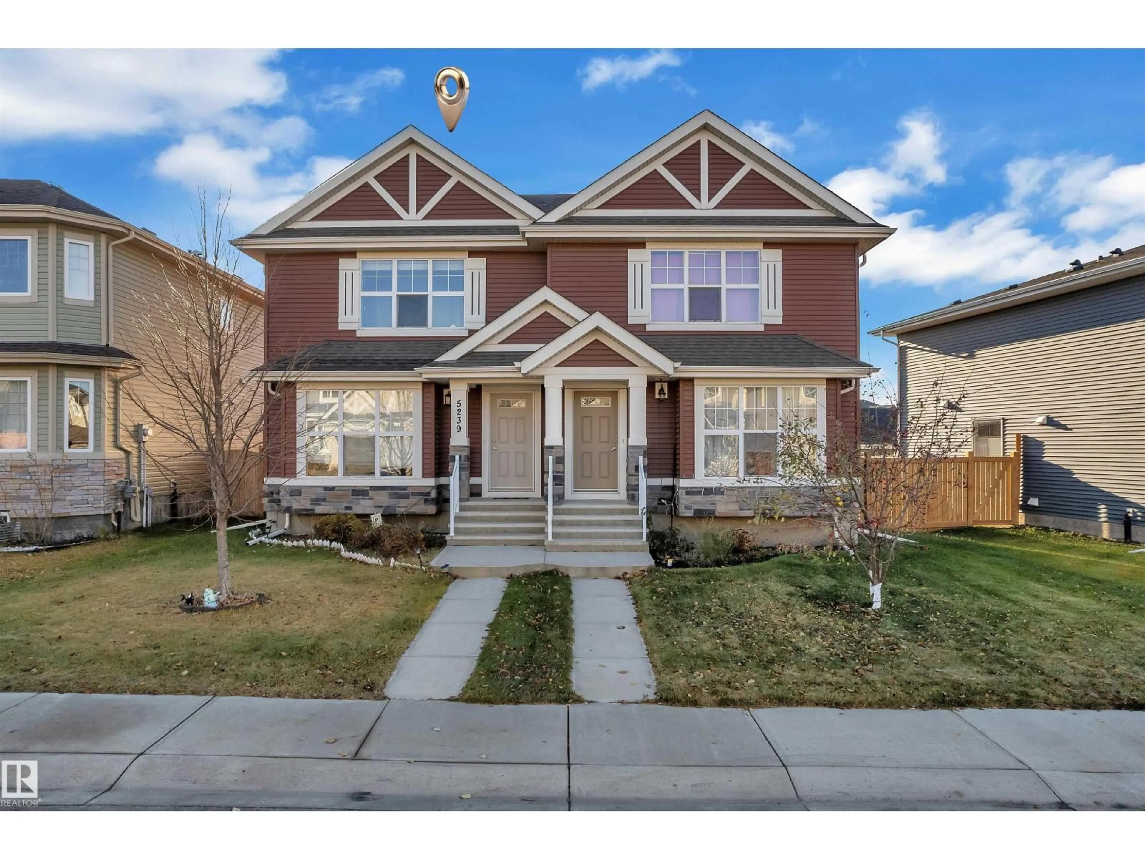 Home with vinyl exterior material, street for SW - 5239 20 AV, Edmonton Alberta T6X1V5