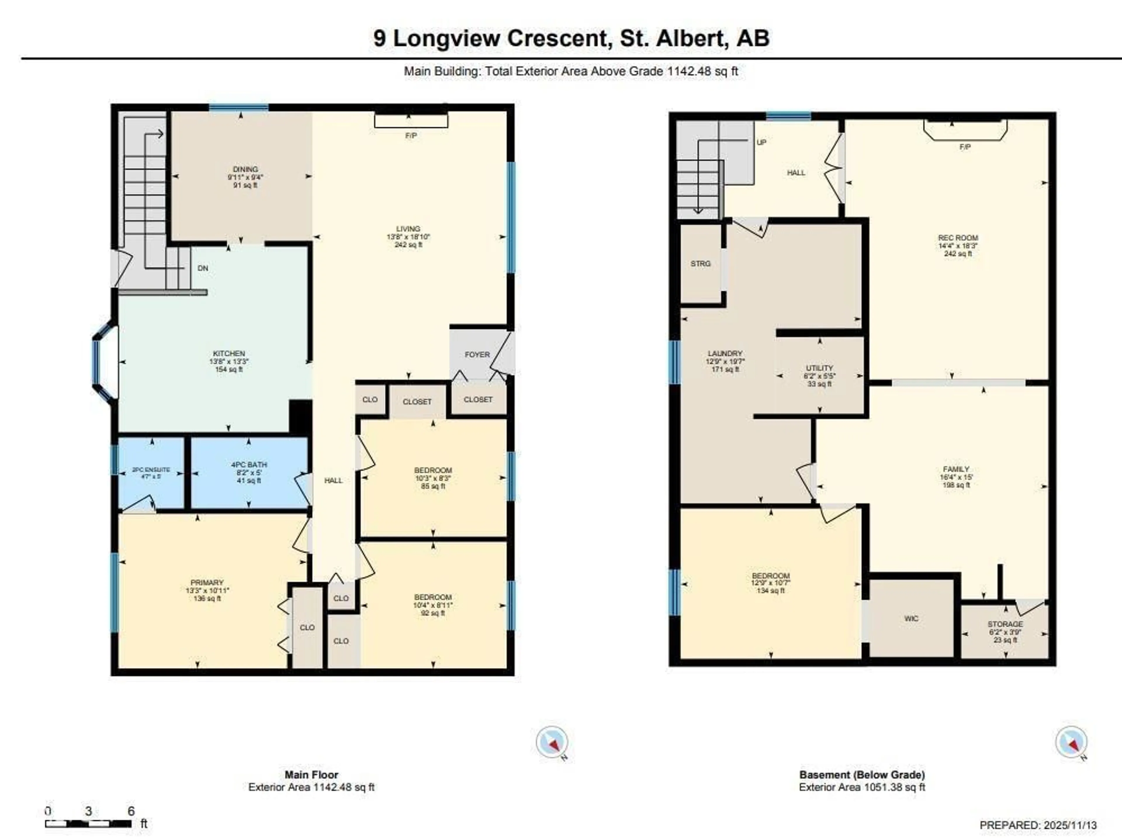 Floor plan for 9 LONGVIEW CR, St. Albert Alberta T8N2W1