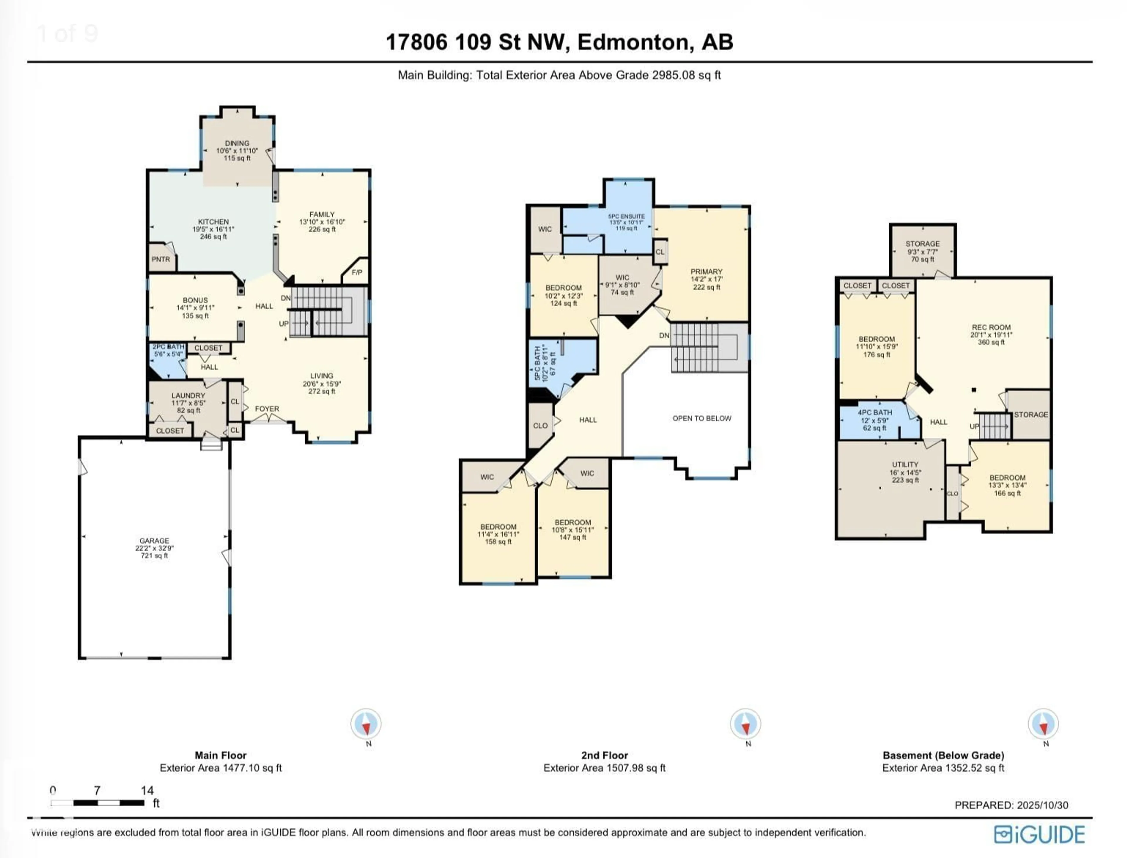 Floor plan for 17806 109 ST, Edmonton Alberta T5X6H6