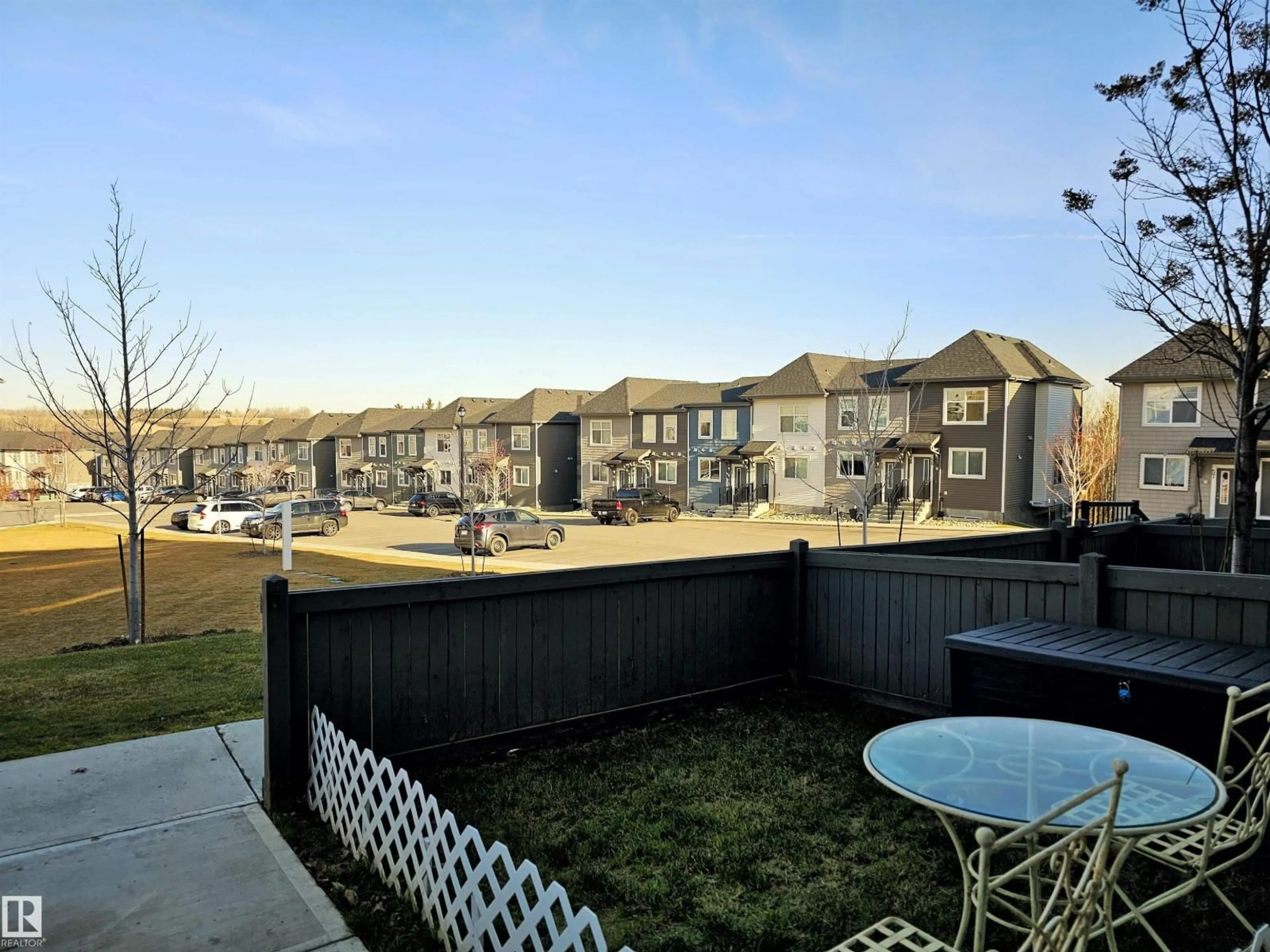 Patio, mountain view for 83 - 600 BELLEROSE DR, St. Albert Alberta T8N7T5