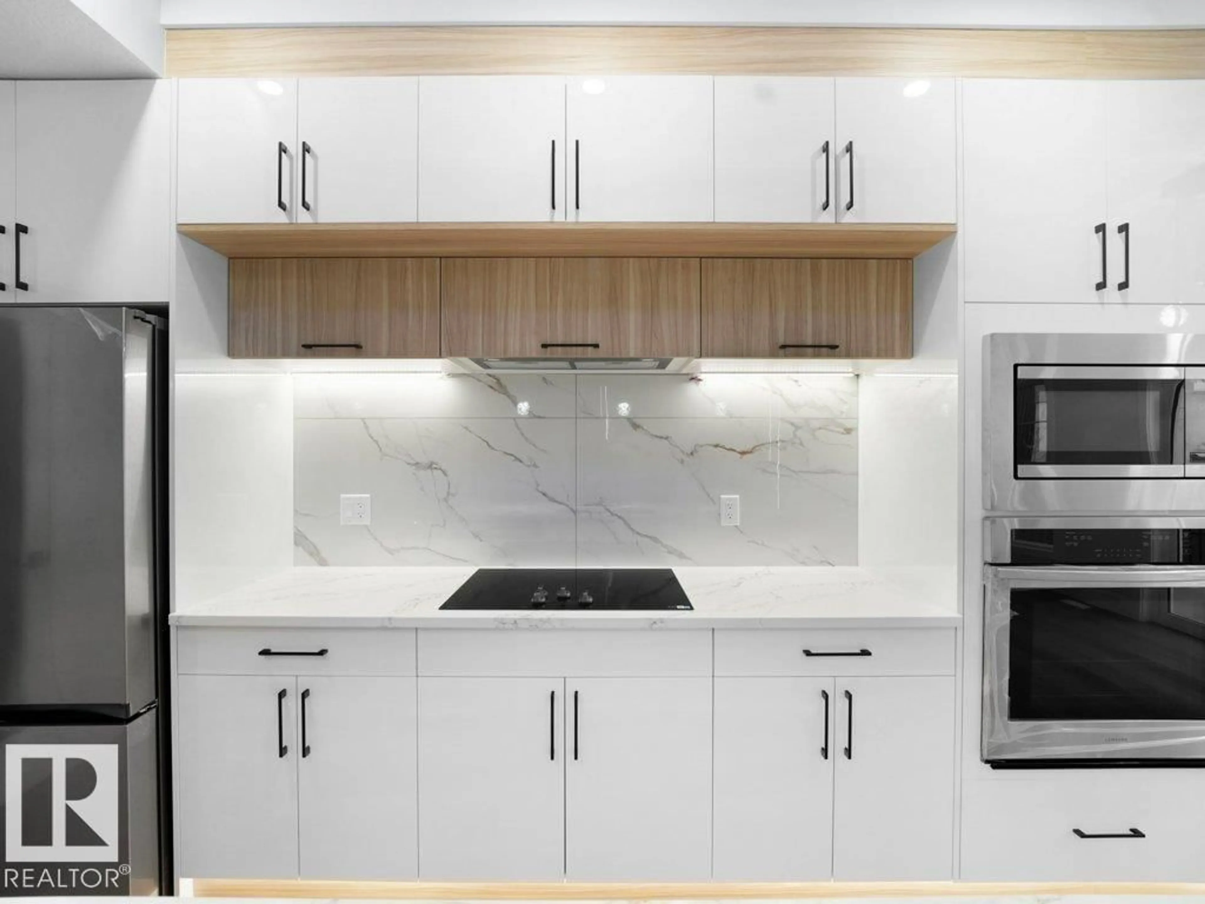 Contemporary kitchen, ceramic/tile floor for NW - 15419 20 ST, Edmonton Alberta T5Y4H8