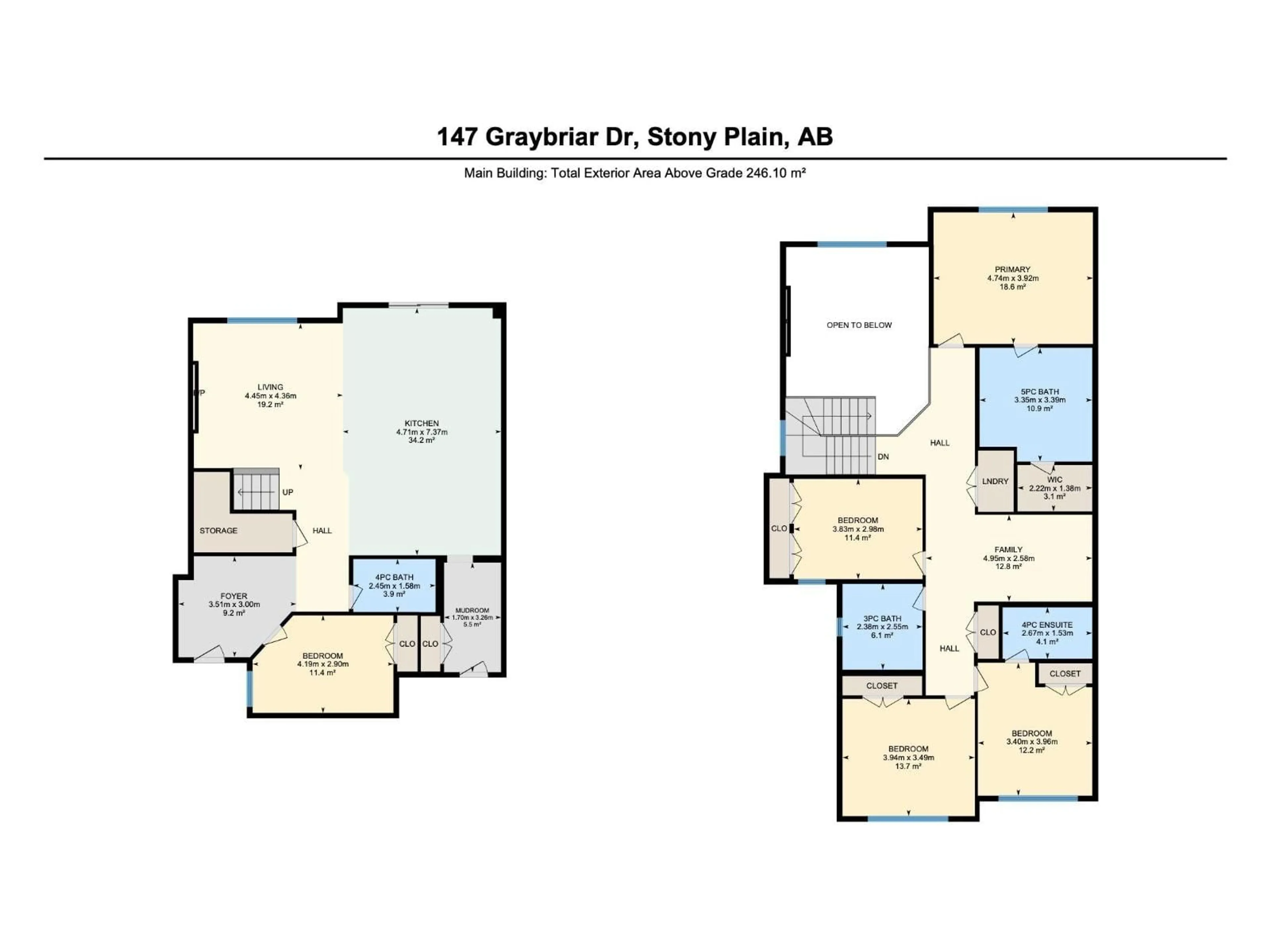 Floor plan for 147 GRAYBRIAR DR, Stony Plain Alberta T7Z2Z2
