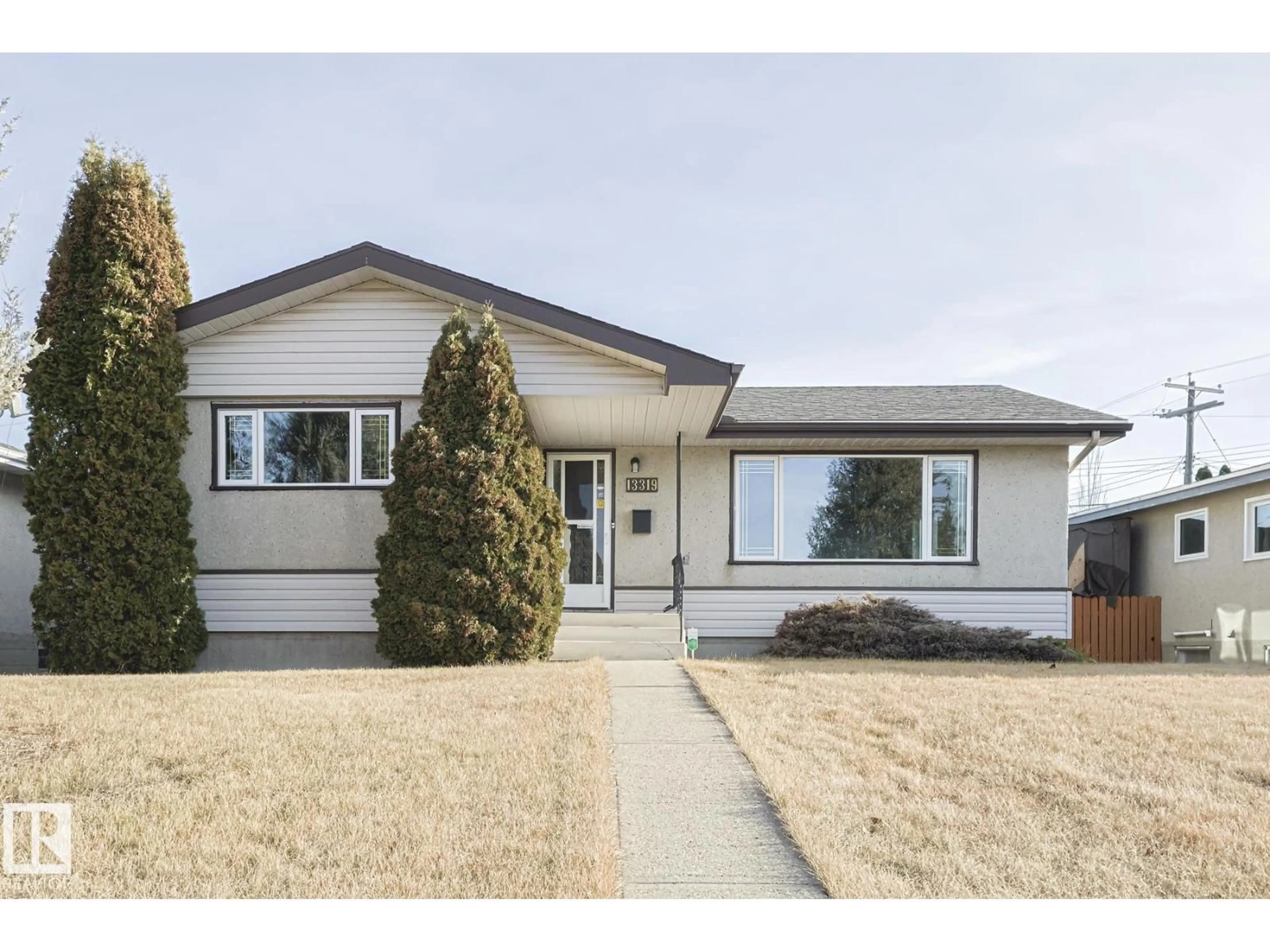 Home with vinyl exterior material, street for 13319 DELWOOD RD, Edmonton Alberta T5C3B5
