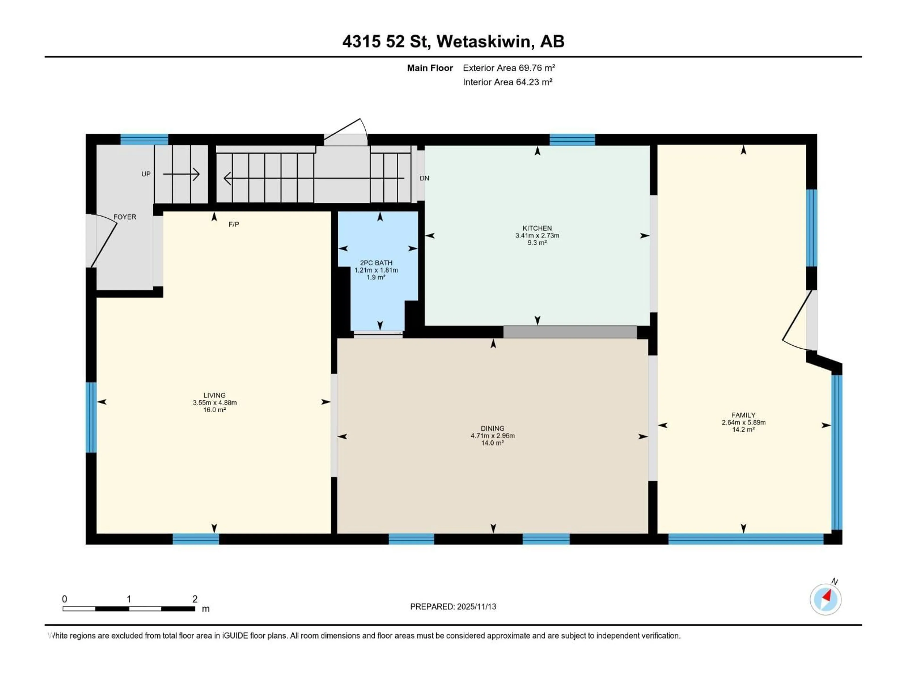 Floor plan for 4315 52 ST, Wetaskiwin Alberta T9A1N3