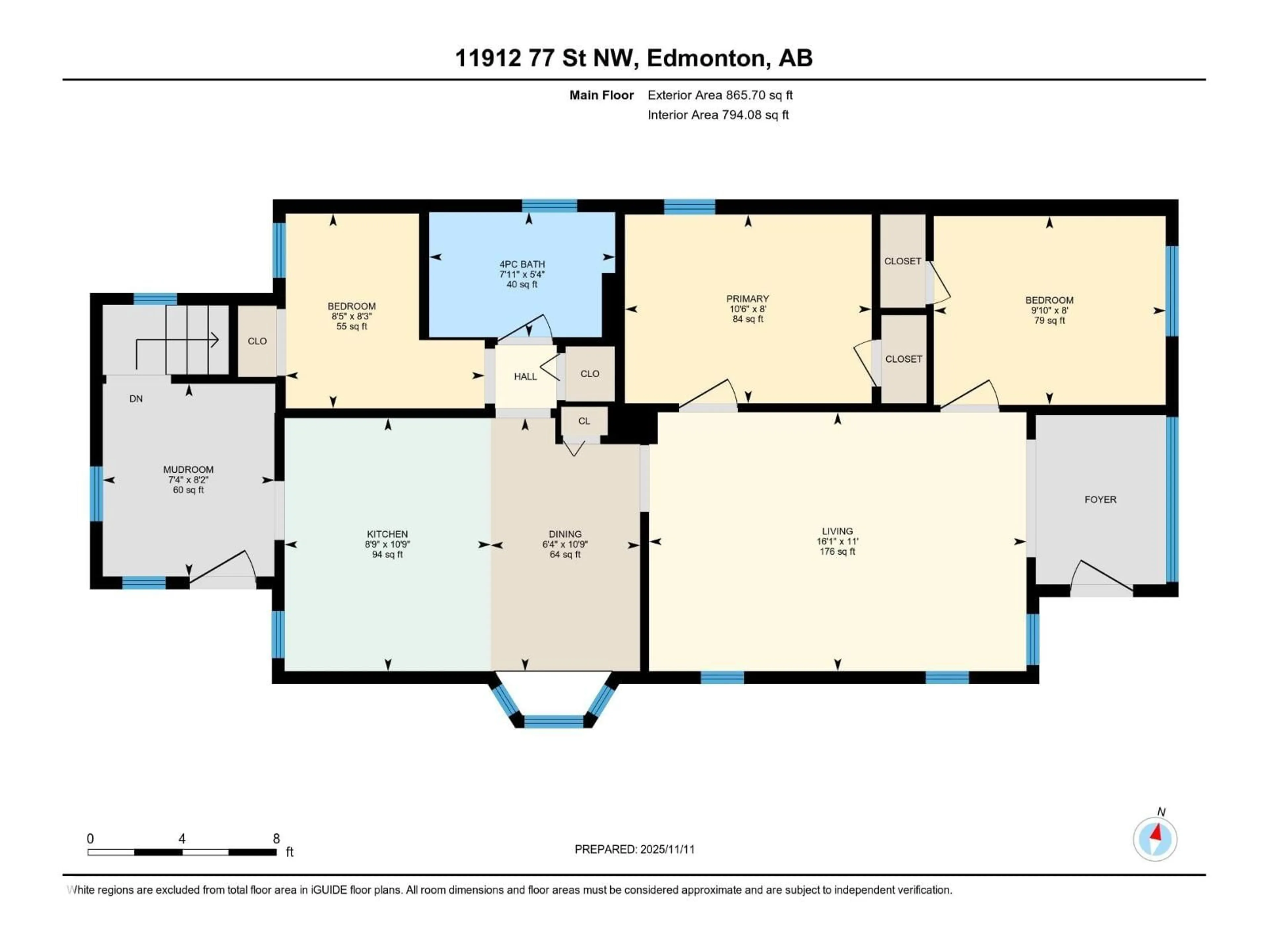 Floor plan for NW - 11912 77 ST, Edmonton Alberta T5G2B4