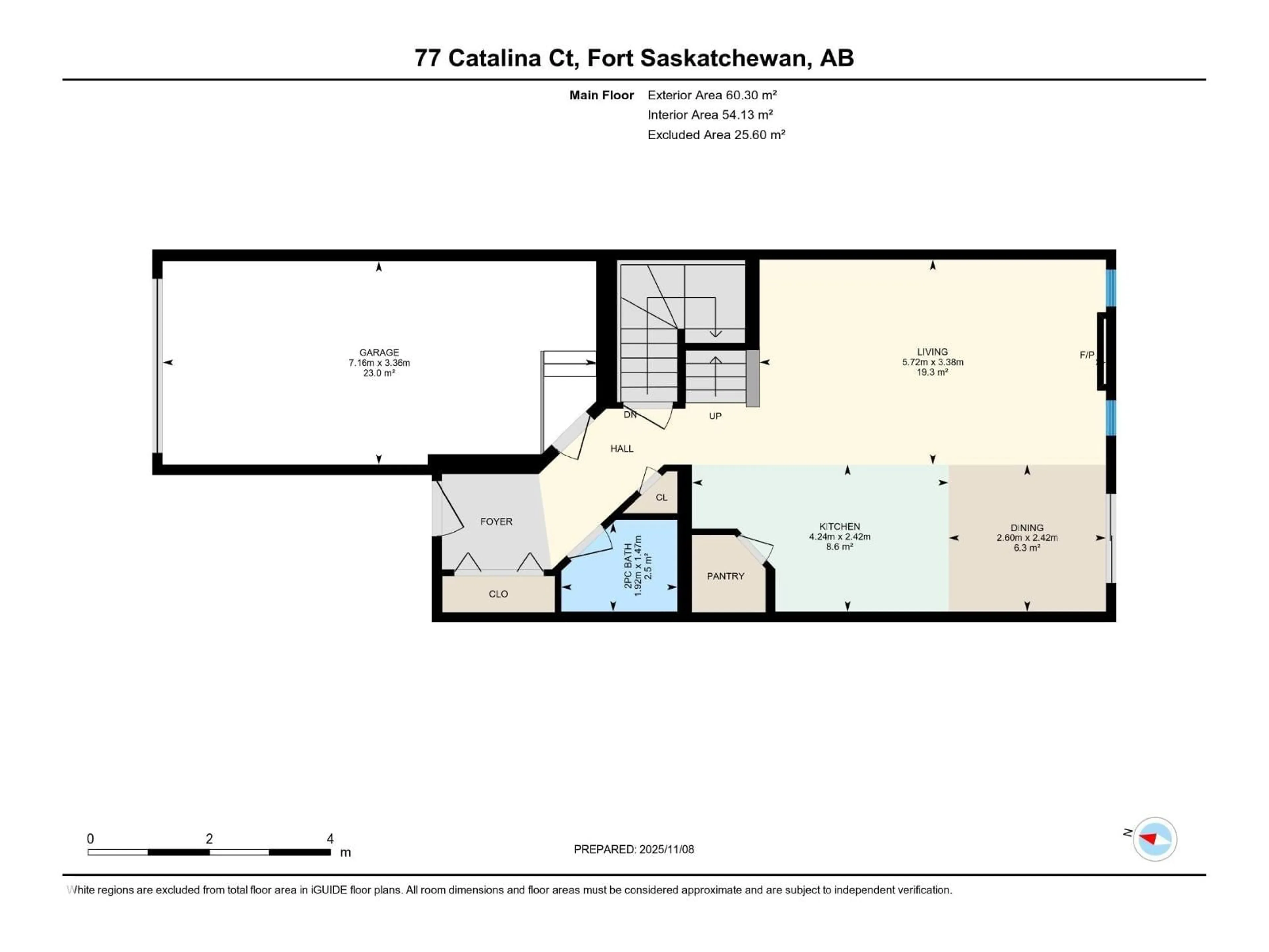 Floor plan for 77 CATALINA CT, Fort Saskatchewan Alberta T8L0K7
