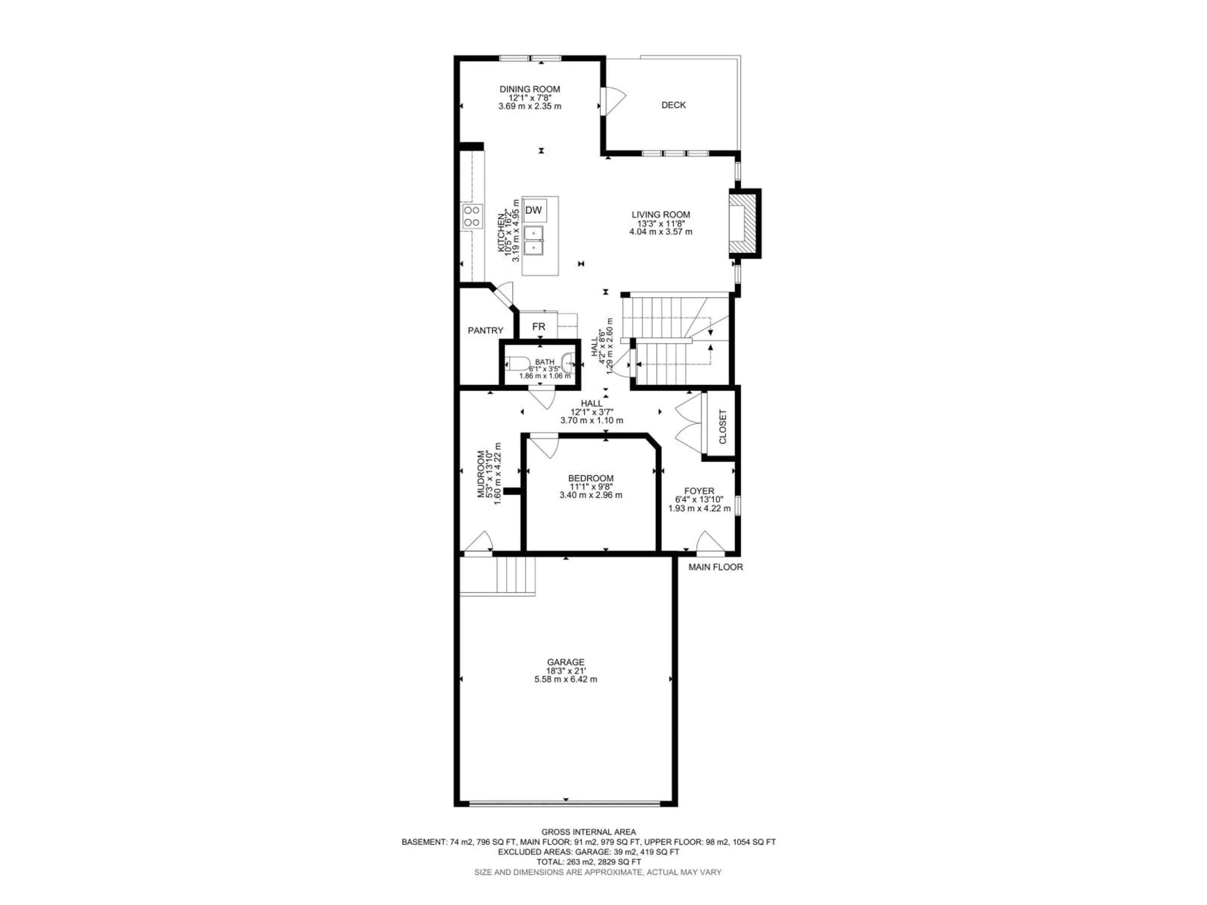 Floor plan for 22529 99A AV, Edmonton Alberta T5T7R7