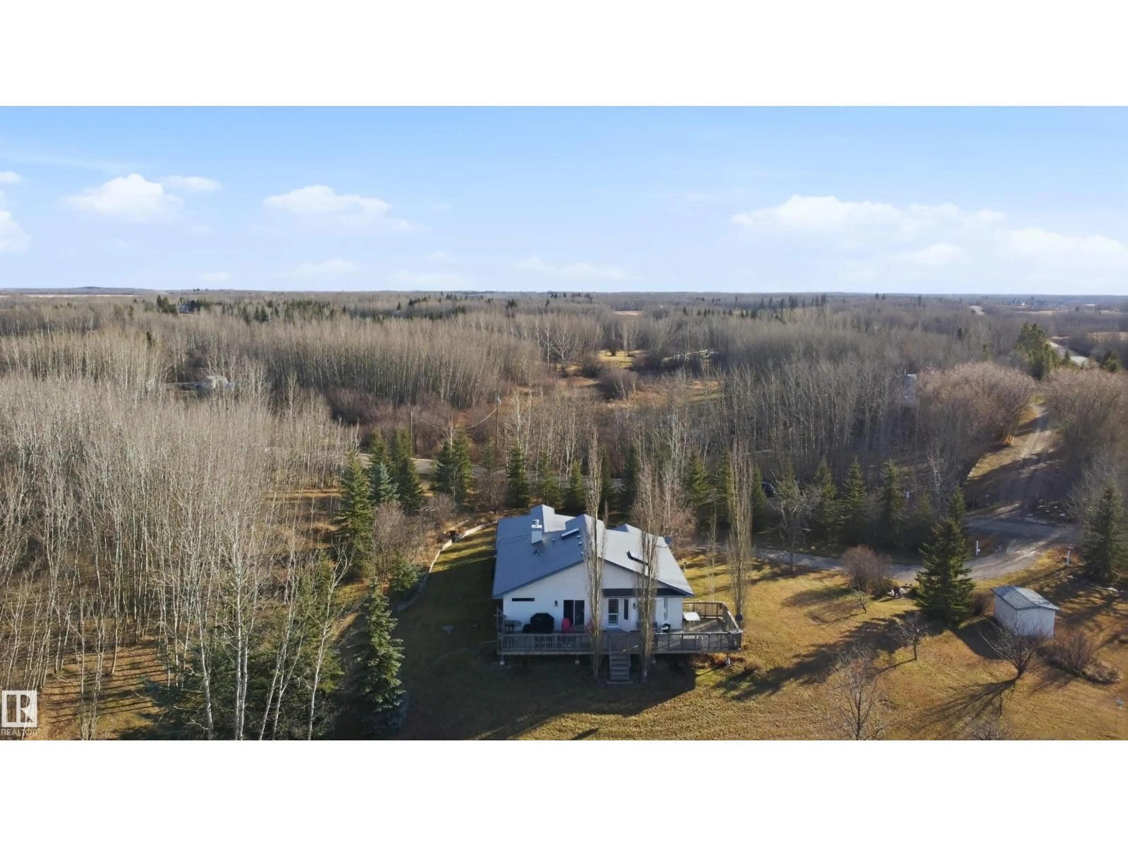 A pic from outside/outdoor area/front of a property/back of a property/a pic from drone, unknown for 370 - 50247 RGE RD 232, Rural Leduc County Alberta T4X0K9