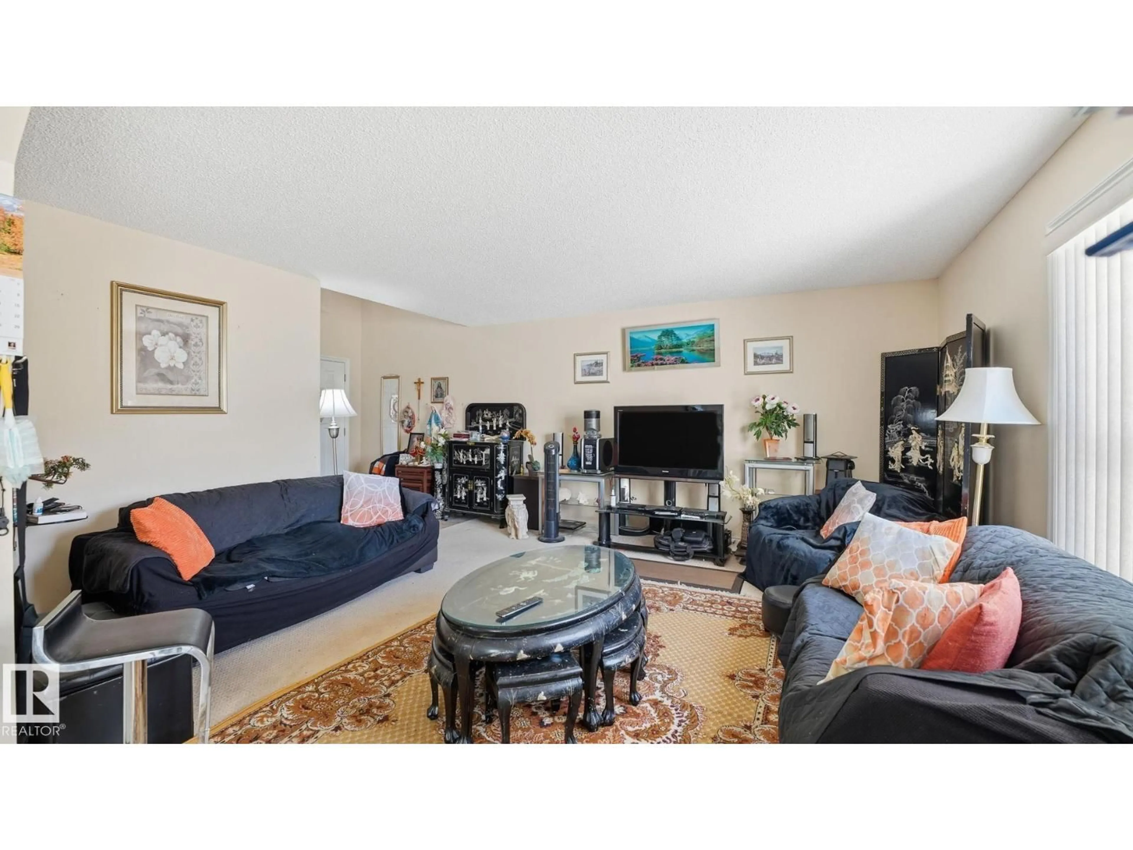 Living room with furniture, unknown for NW - 4712 201 ST, Edmonton Alberta T6M2X7