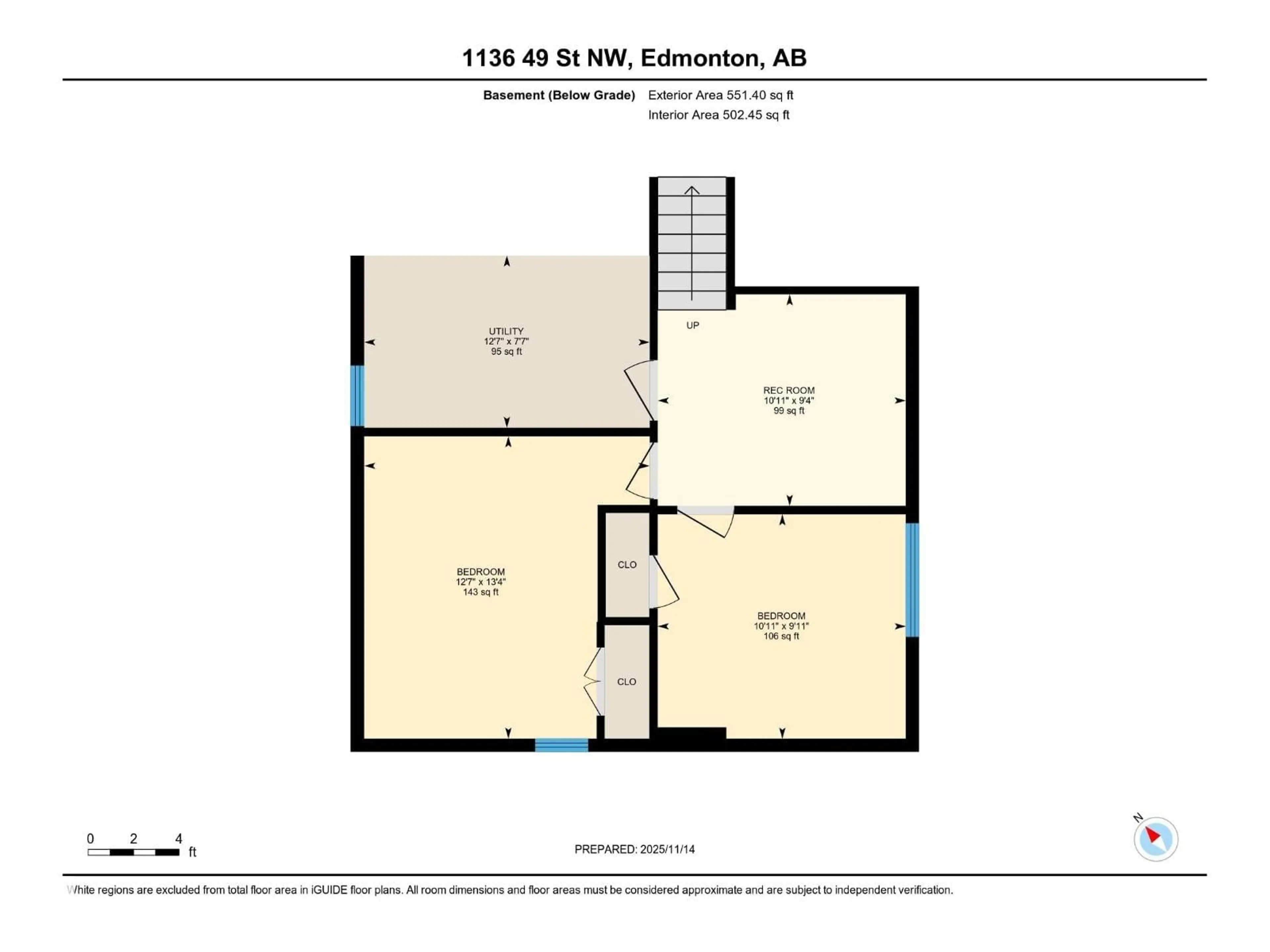 Floor plan for 1136 49 ST, Edmonton Alberta T6L4T2