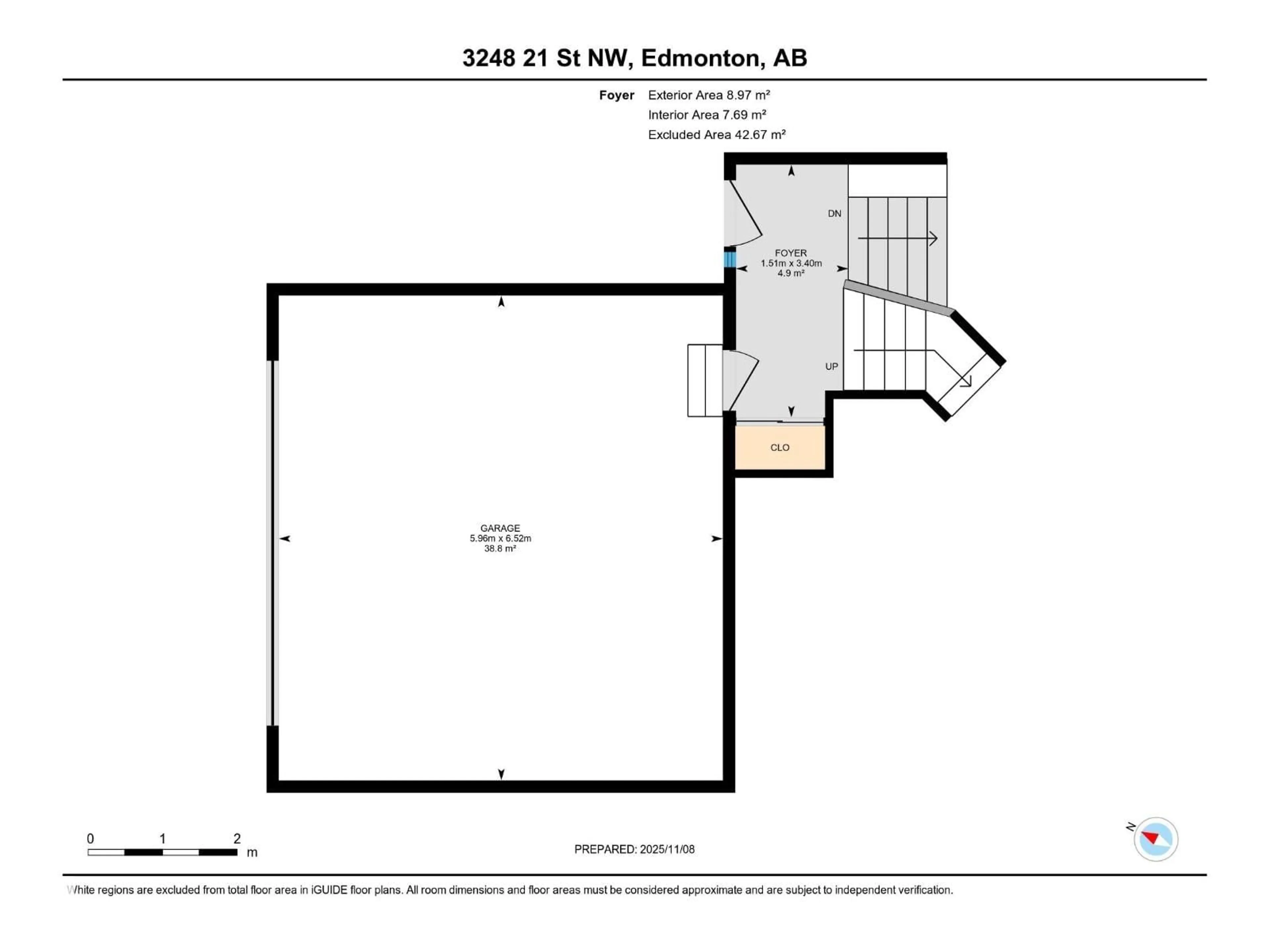 Floor plan for NW - 3248 21 ST, Edmonton Alberta T5T1G2