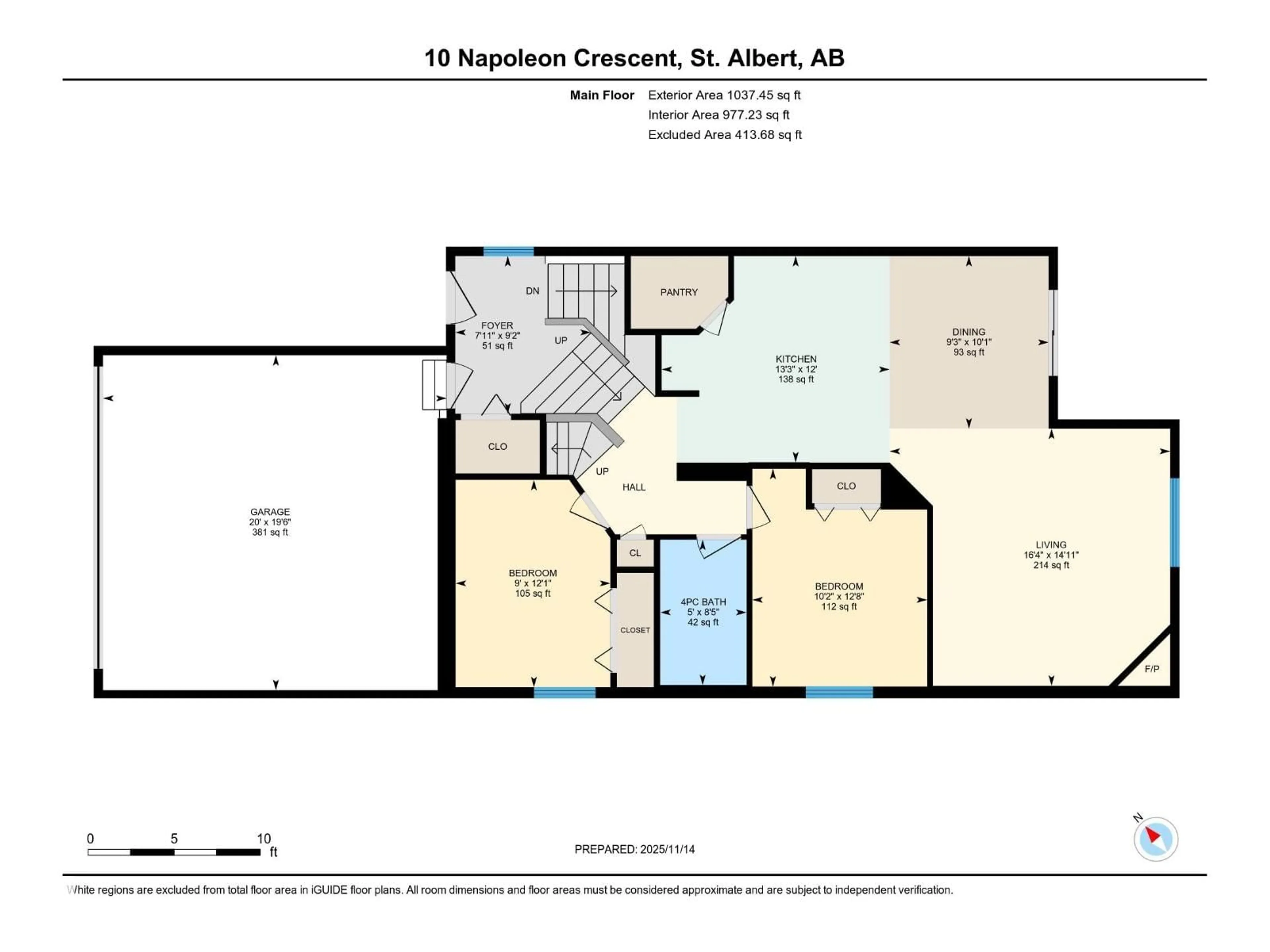 Floor plan for 10 NAPOLEON CR, St. Albert Alberta T8N1C6