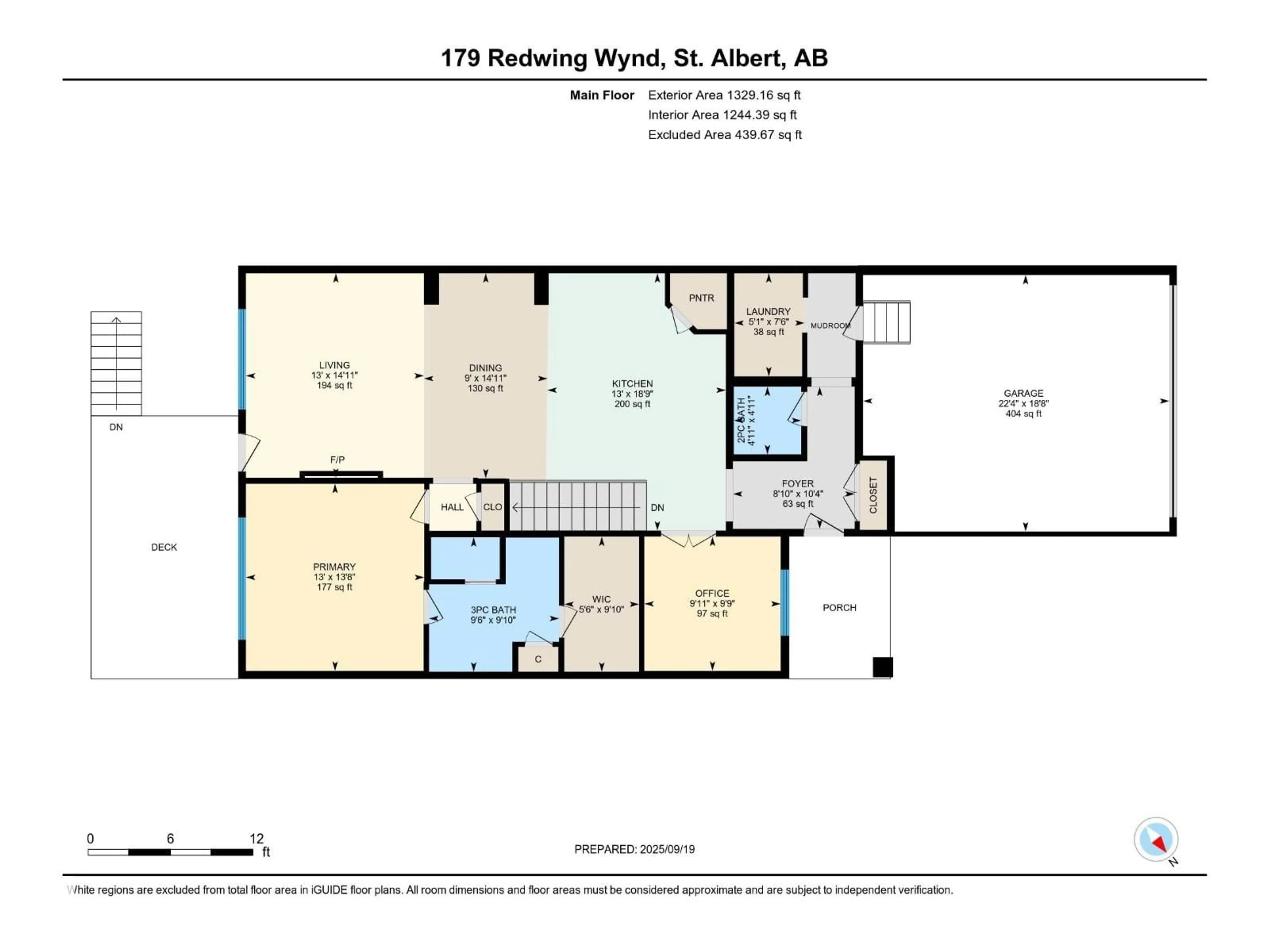 Floor plan for 179 REDWING WD, St. Albert Alberta T8N7Z2
