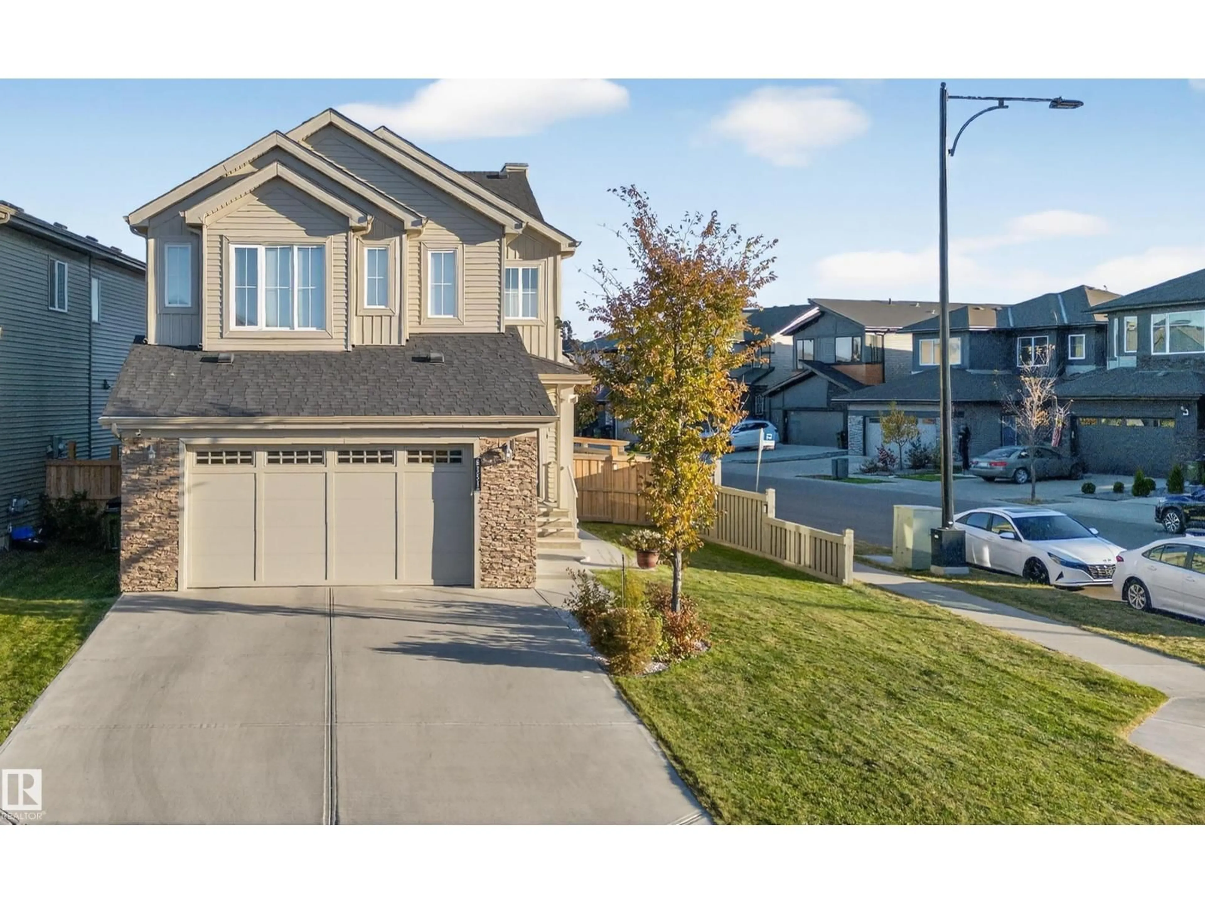 Home with vinyl exterior material, street for SW - 6351 CRAWFORD LINK, Edmonton Alberta T6W3Y6