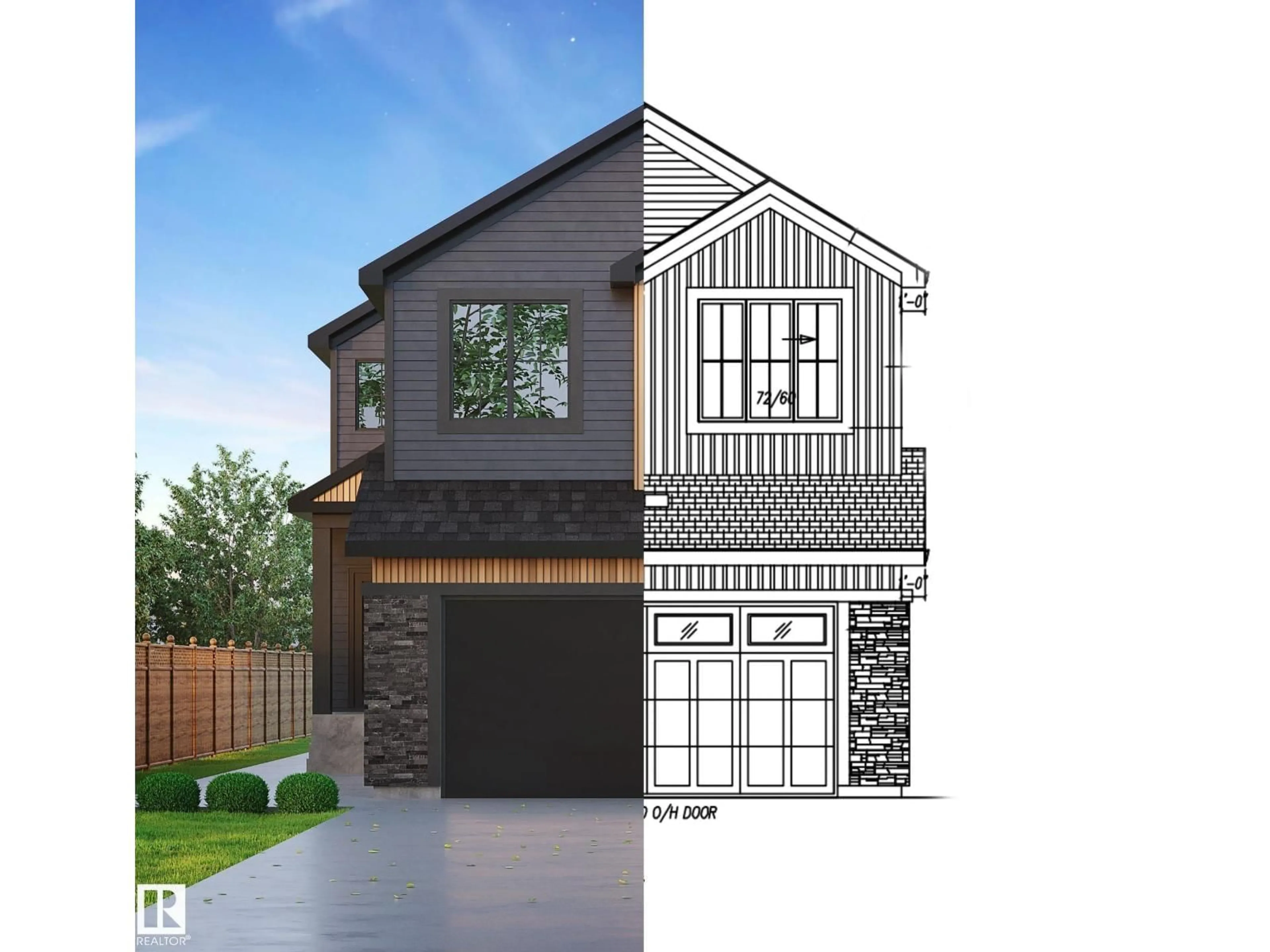 Home with brick exterior material, street for SW - 2812 1 AV, Edmonton Alberta T6X1A7