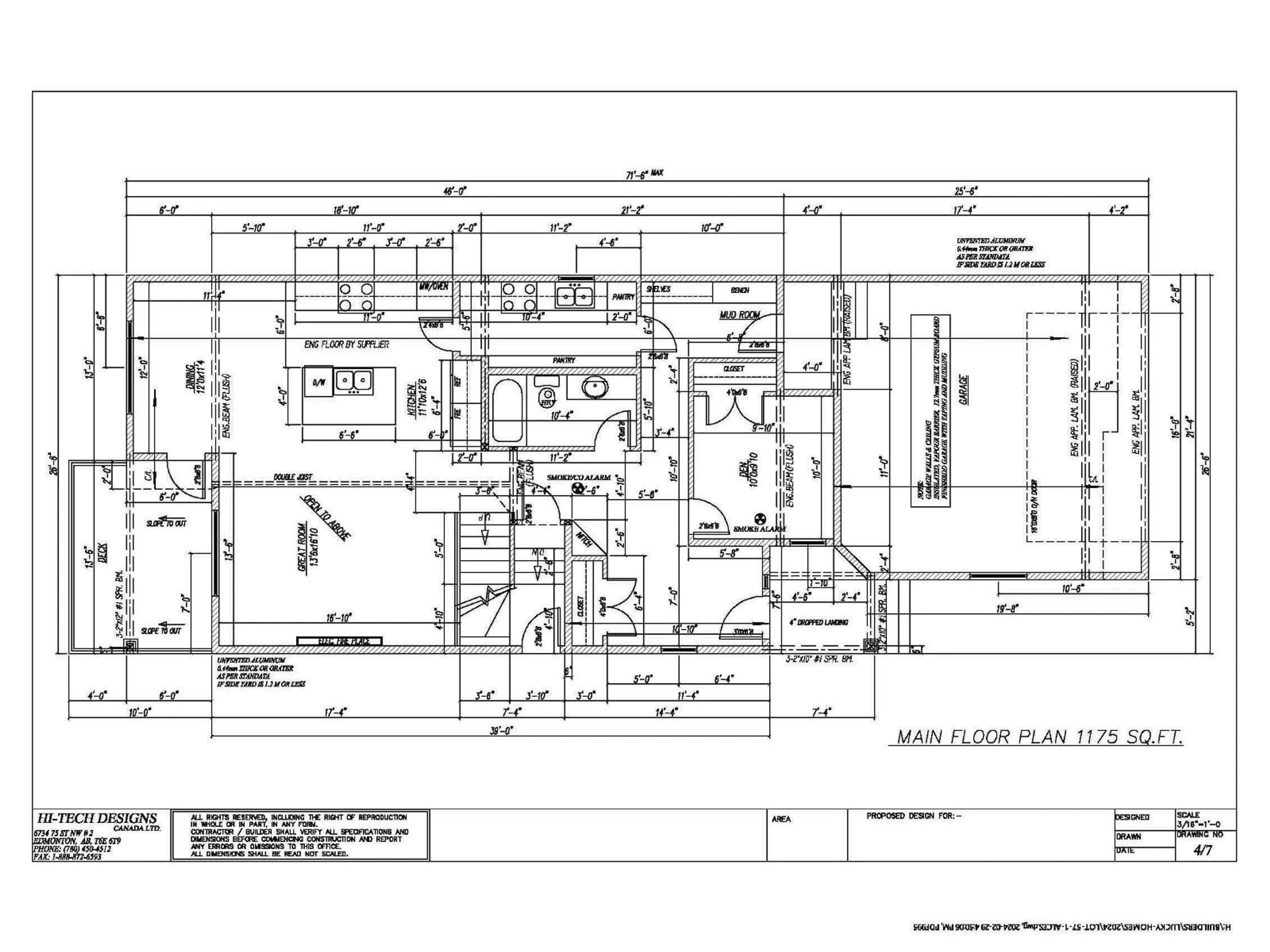 Floor plan for SW - 2812 1 AV, Edmonton Alberta T6X1A7