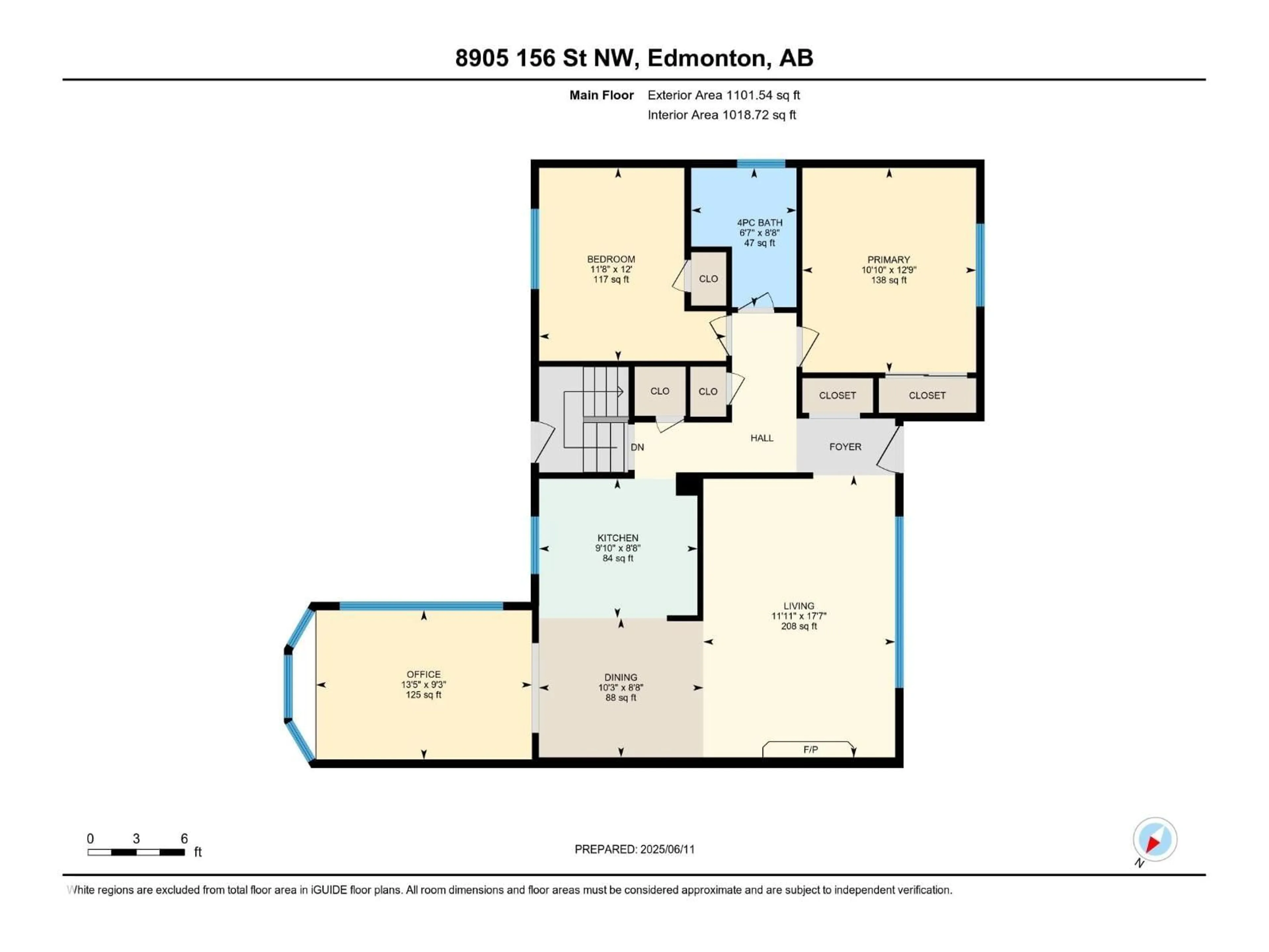 Floor plan for 8905 156 ST, Edmonton Alberta T5R1Y6