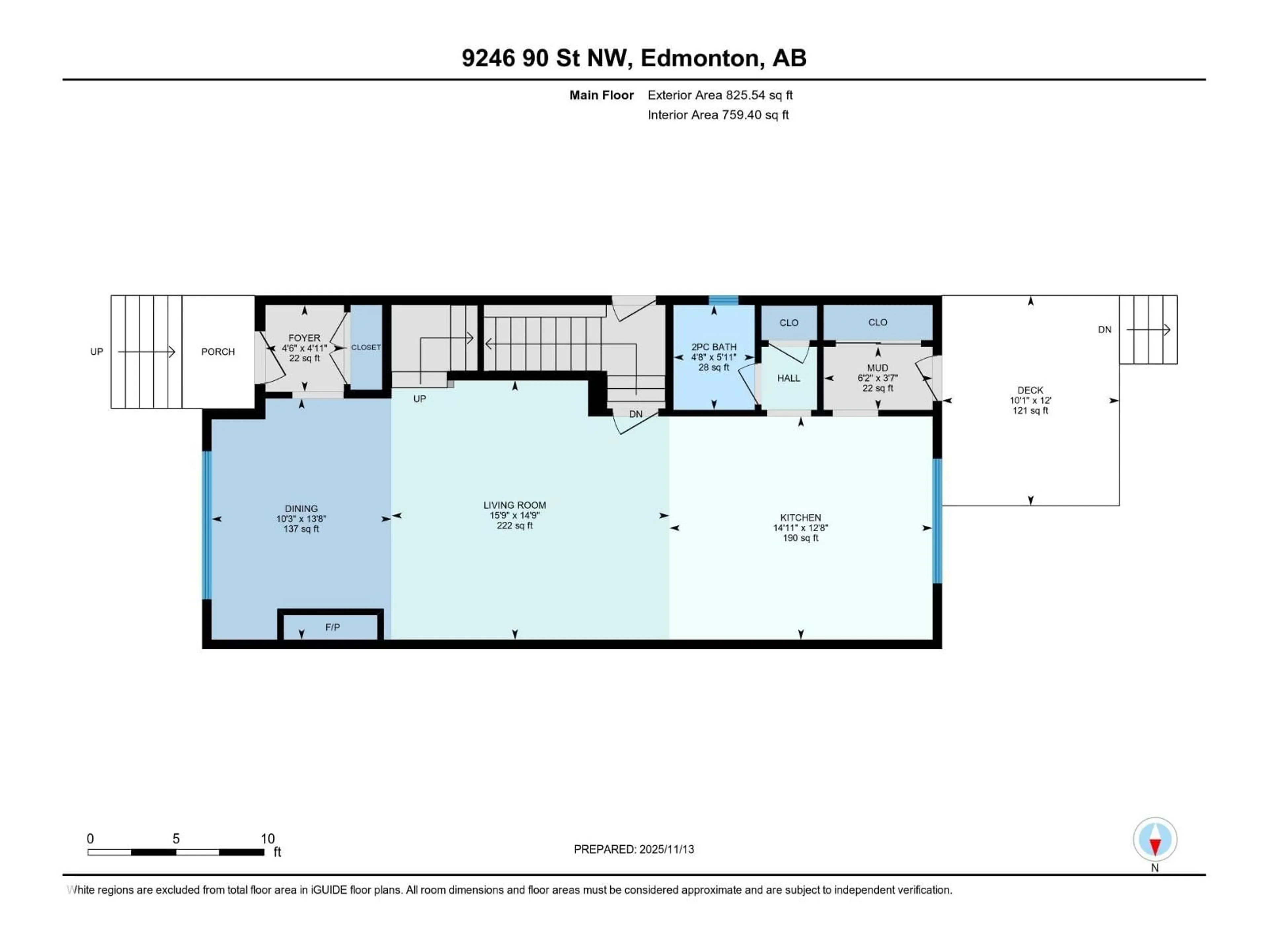 Floor plan for 9246 90 ST, Edmonton Alberta T6C3M1