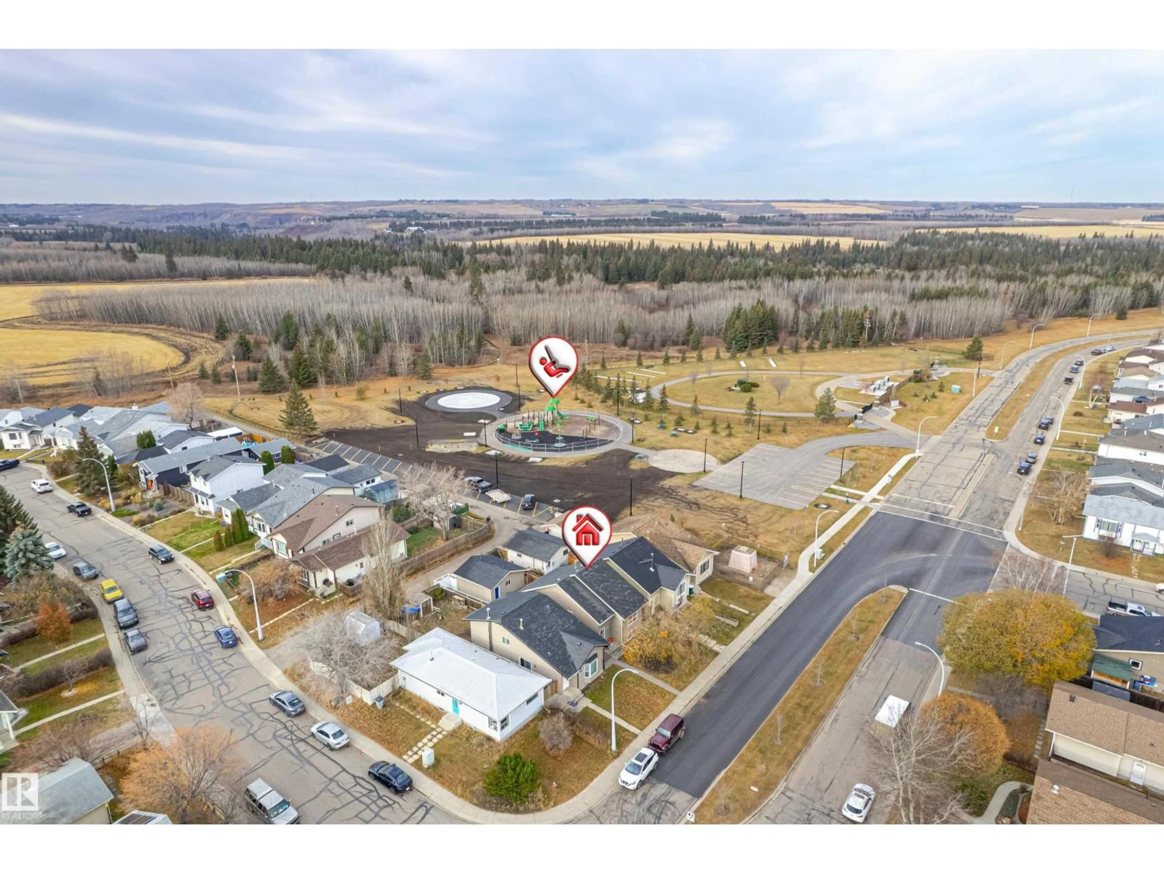 A pic from outside/outdoor area/front of a property/back of a property/a pic from drone, unknown for 4134 51 ST, Gibbons Alberta T0A1N0