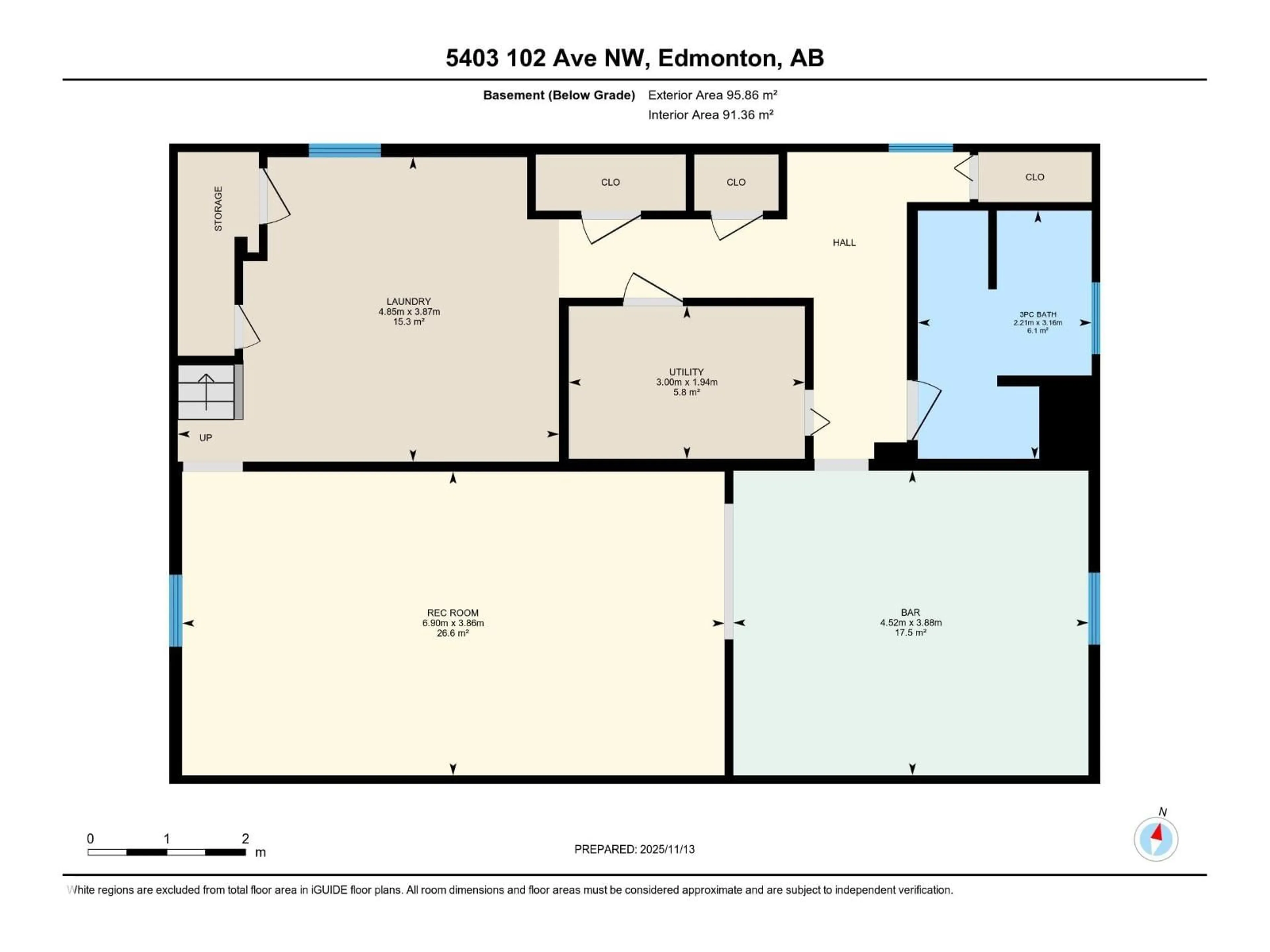 Floor plan for 5403 102 AV, Edmonton Alberta T6A0N1
