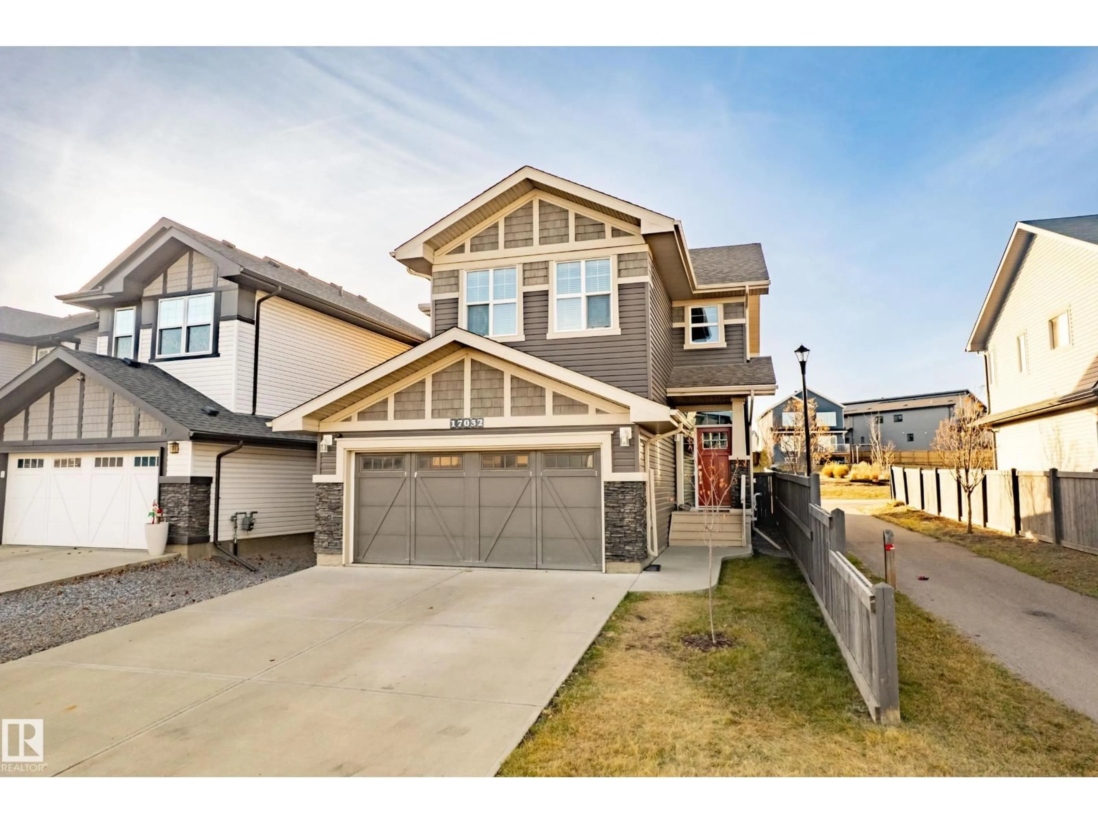 Home with vinyl exterior material, street for 17032 43 ST, Edmonton Alberta T5Y0Z1