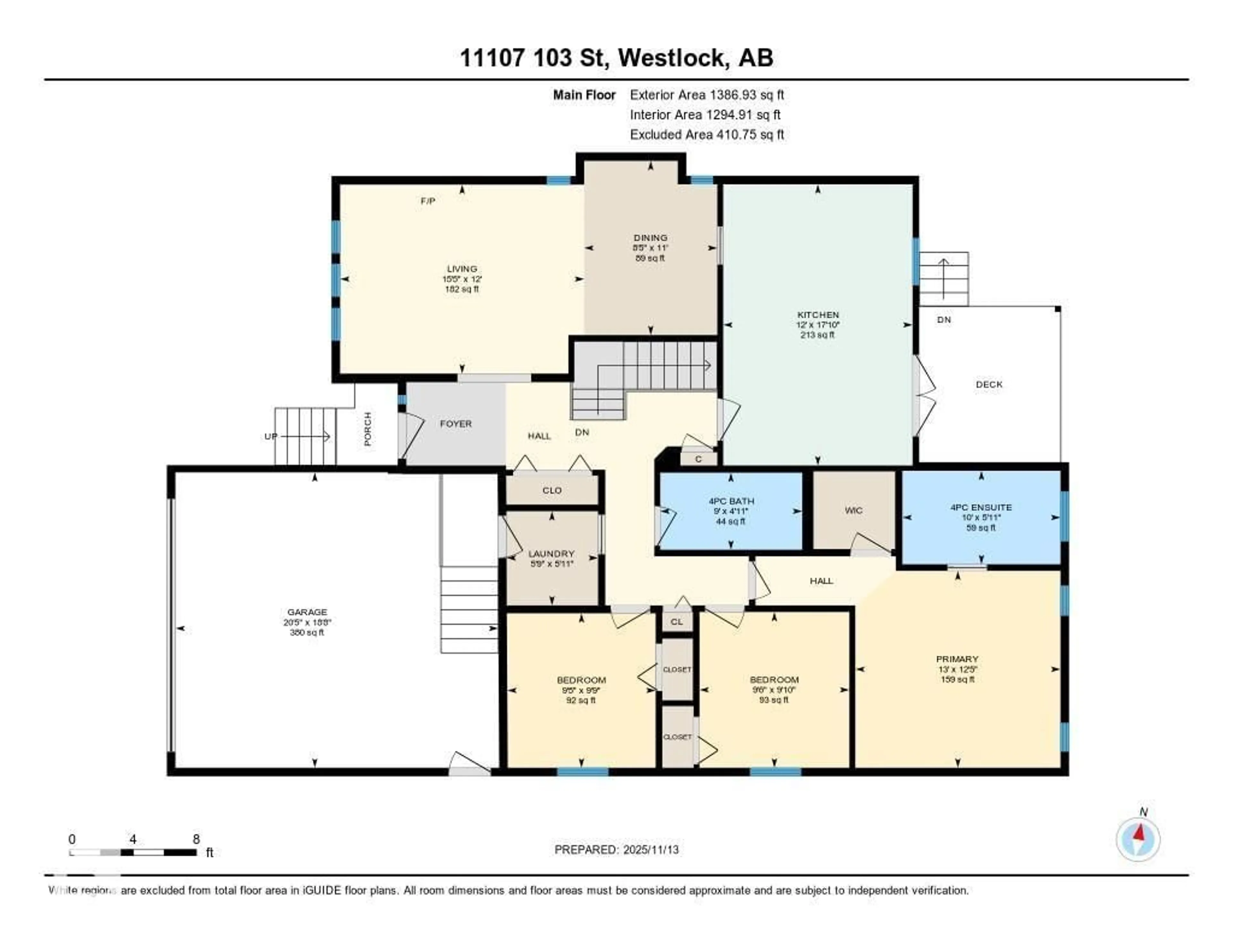 Floor plan for 11107 103 ST, Westlock Alberta T7P1G6