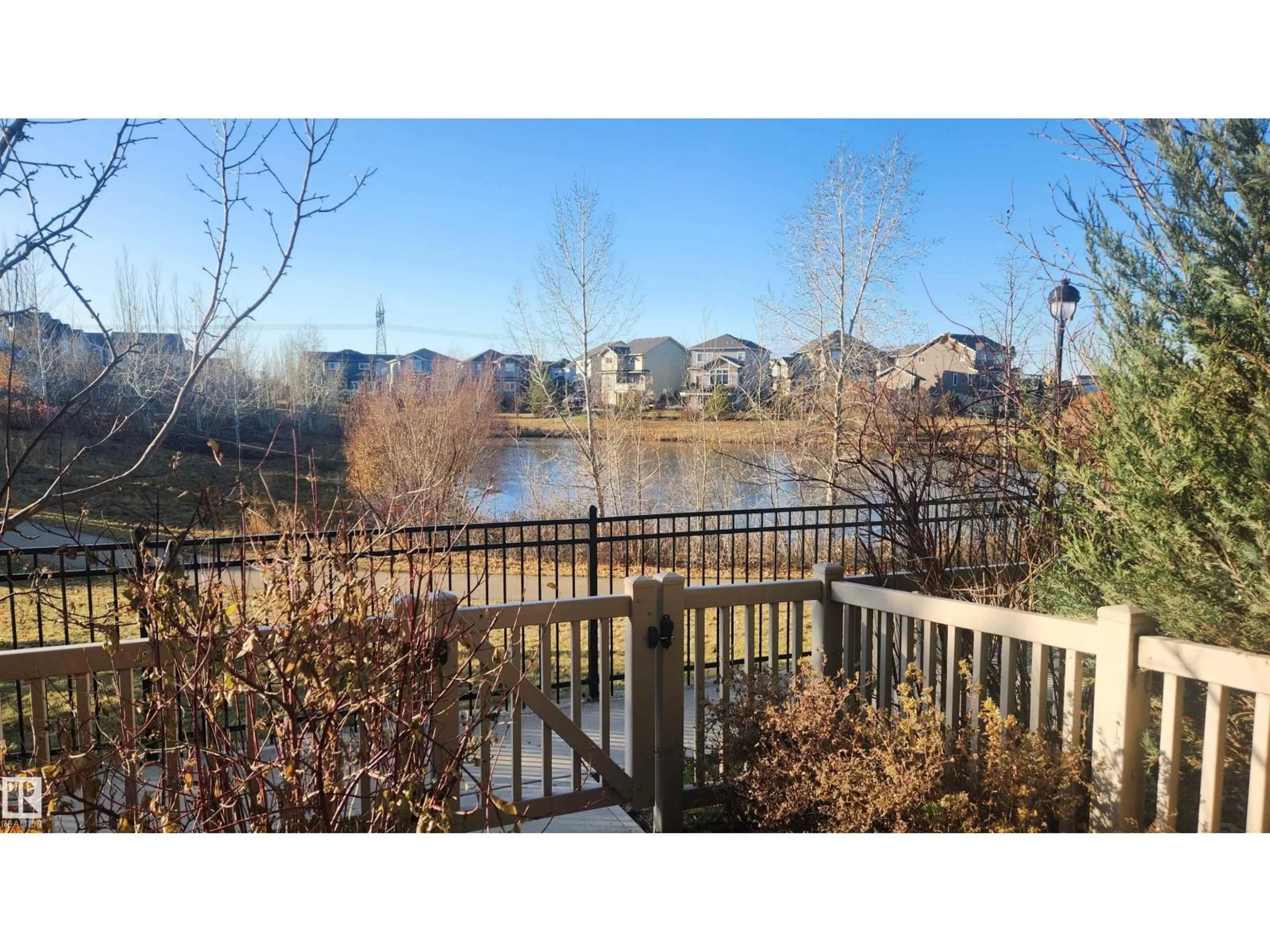 Patio, water/lake/river/ocean view for 32 1030 CHAPPELLE BV, Edmonton Alberta T6W2K7