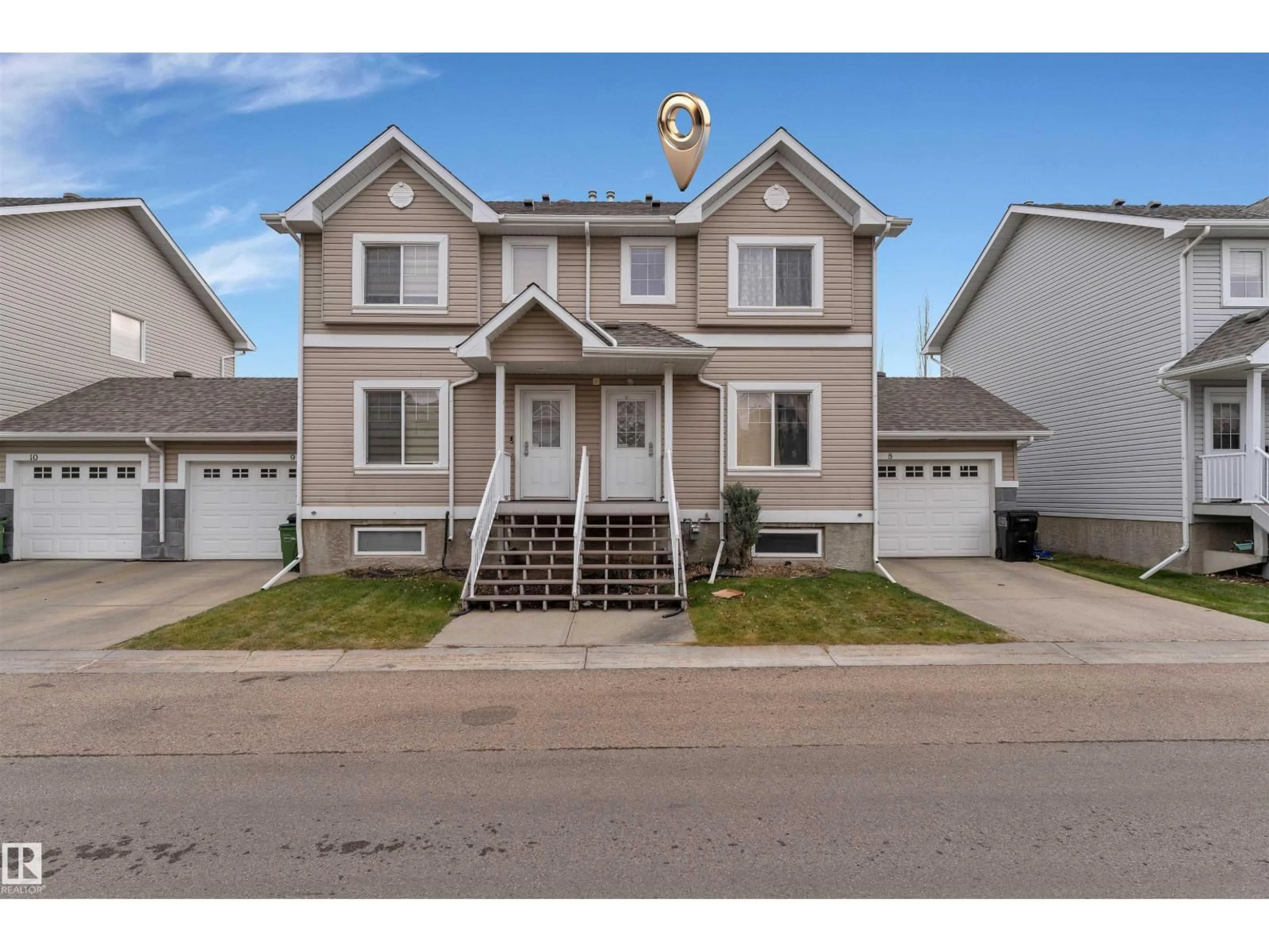 Home with vinyl exterior material, street for #8 - 2503 24 ST NW, Edmonton Alberta T6T0B5