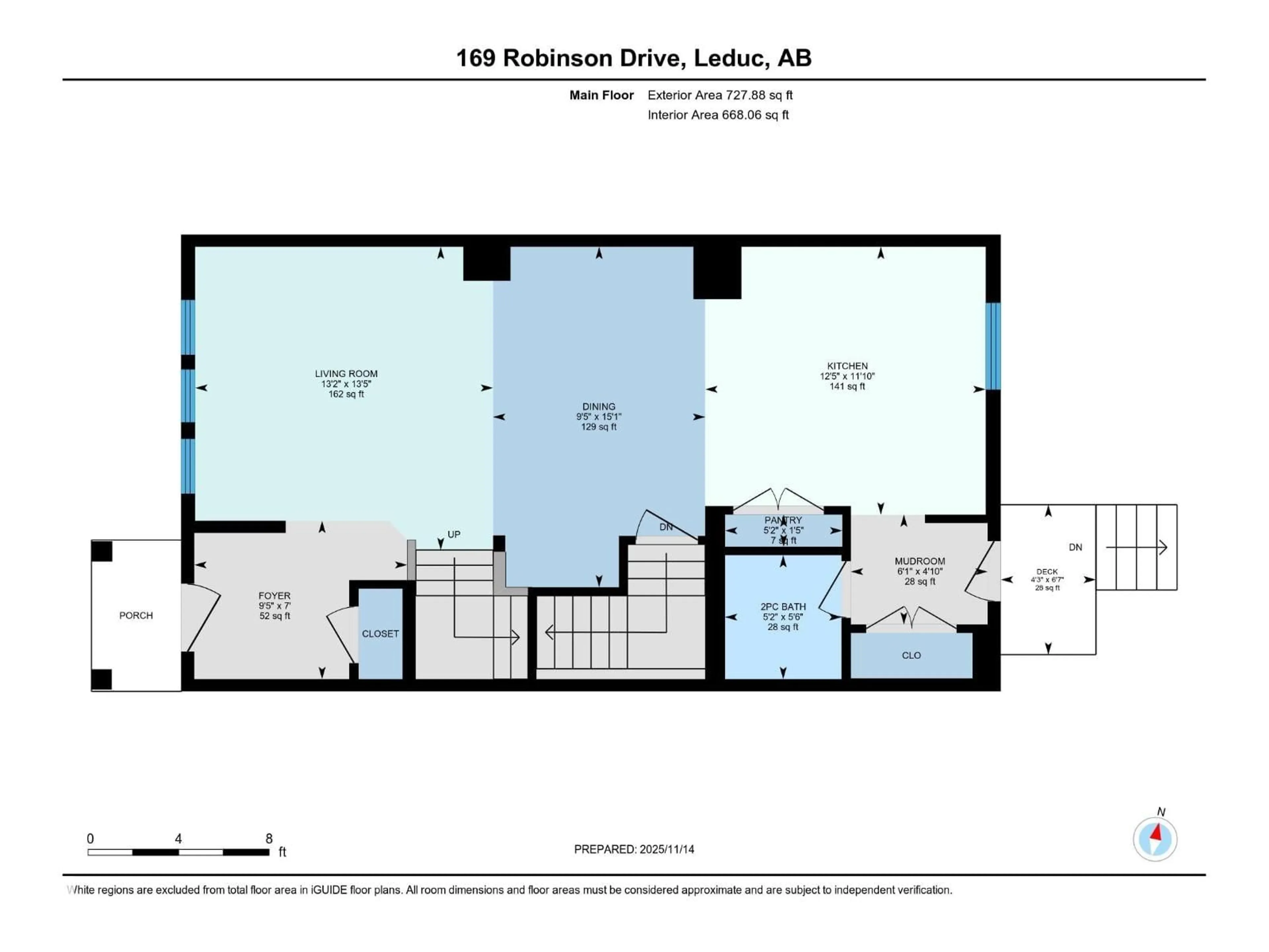 Floor plan for 169 ROBINSON DR, Leduc Alberta T9E1G5