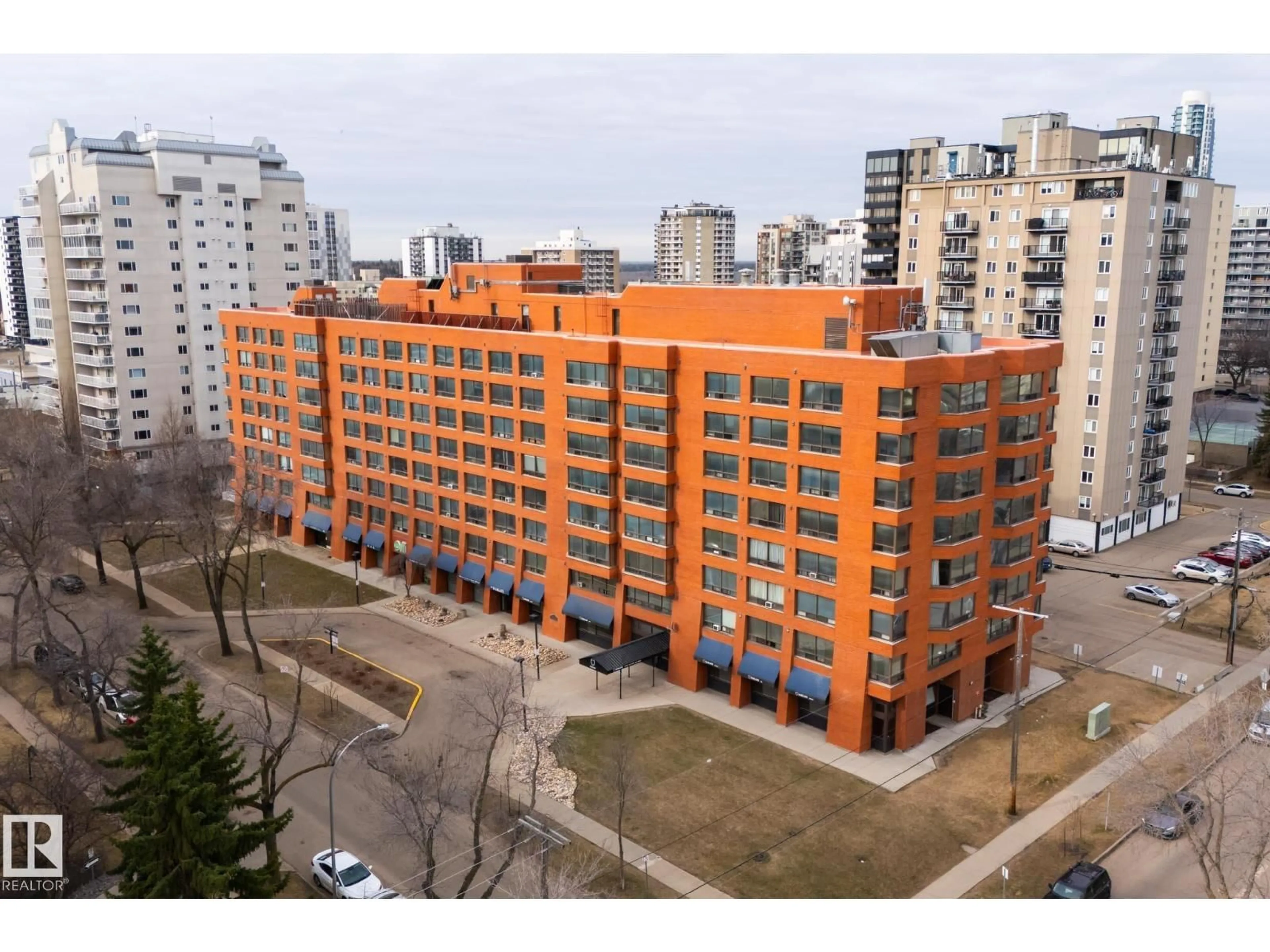 A pic from outside/outdoor area/front of a property/back of a property/a pic from drone, city buildings view from balcony for #216 - 10160 114 ST, Edmonton Alberta T5K2L2