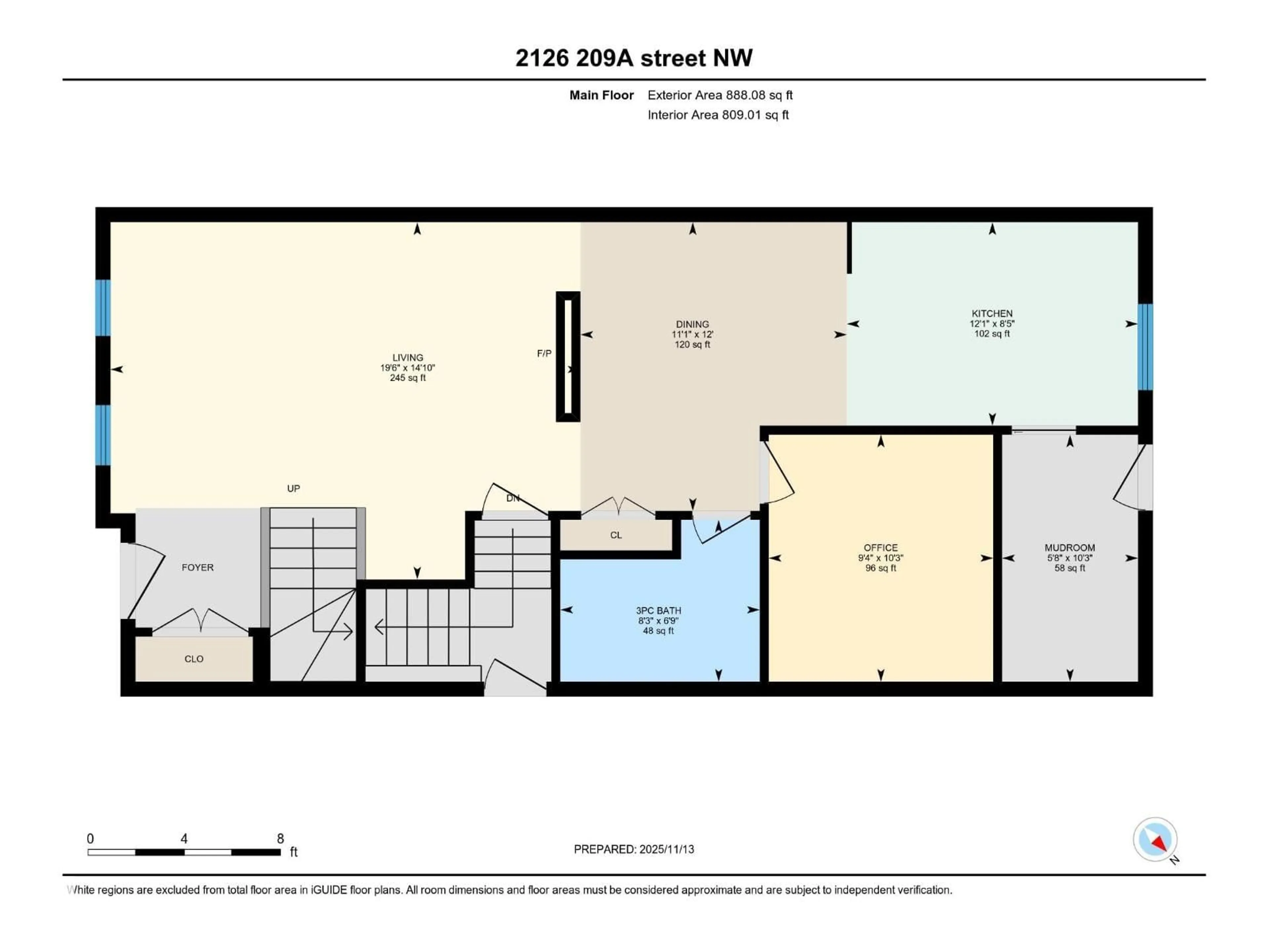 Floor plan for NW - 2126 209A ST, Edmonton Alberta T6M3C7