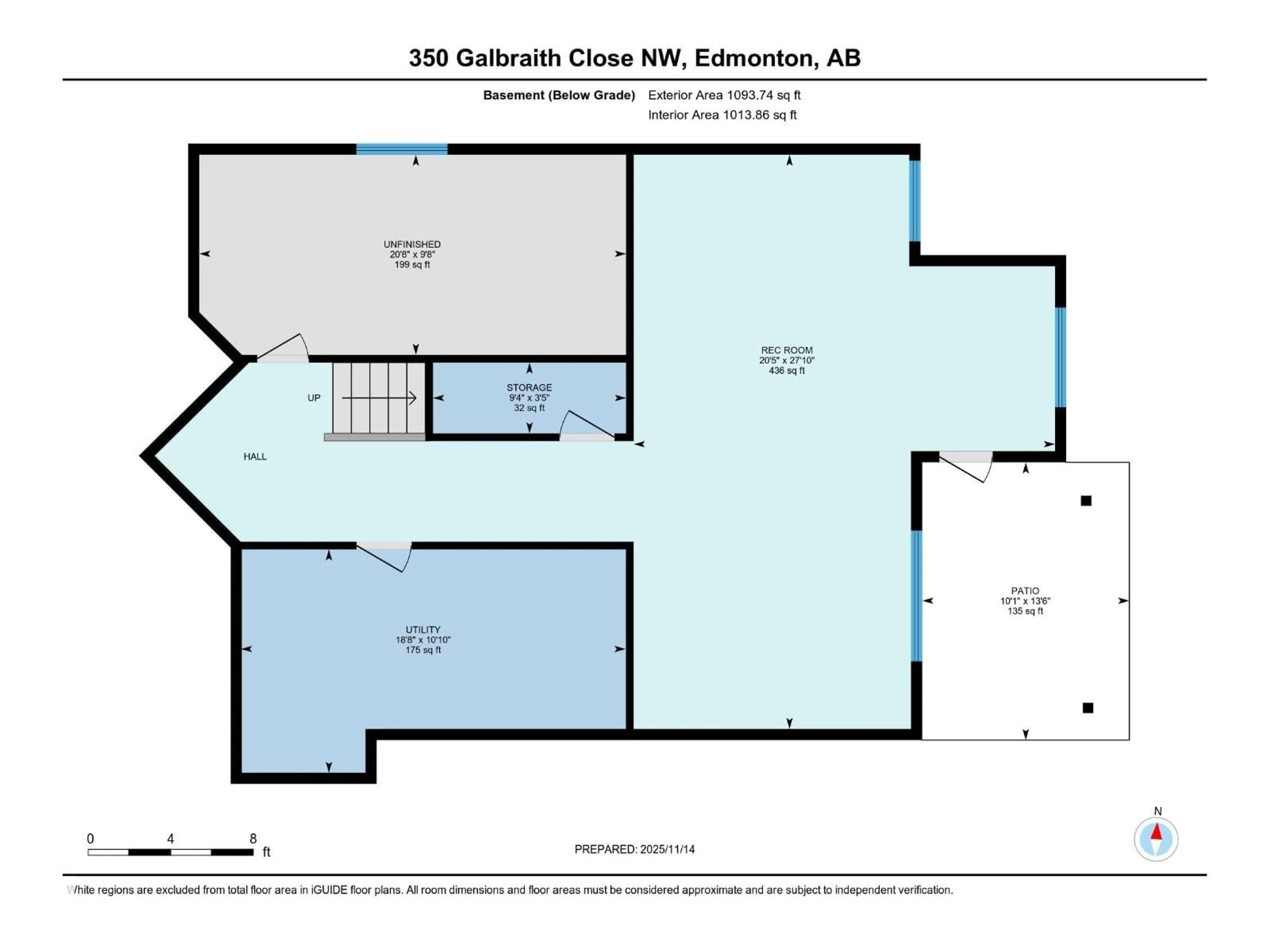 Floor plan for 350 GALBRAITH CL, Edmonton Alberta T5T6K2