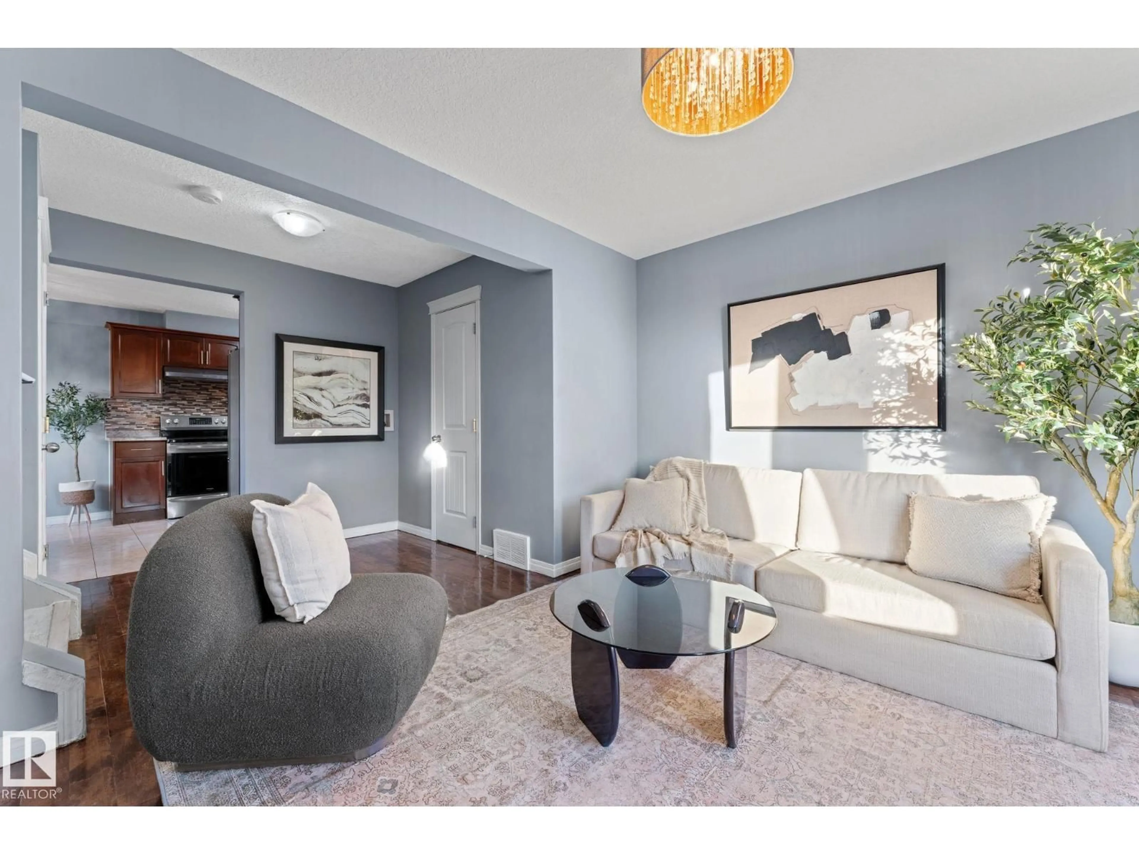 Living room with furniture, unknown for 12713 116 ST, Edmonton Alberta T5E5H1