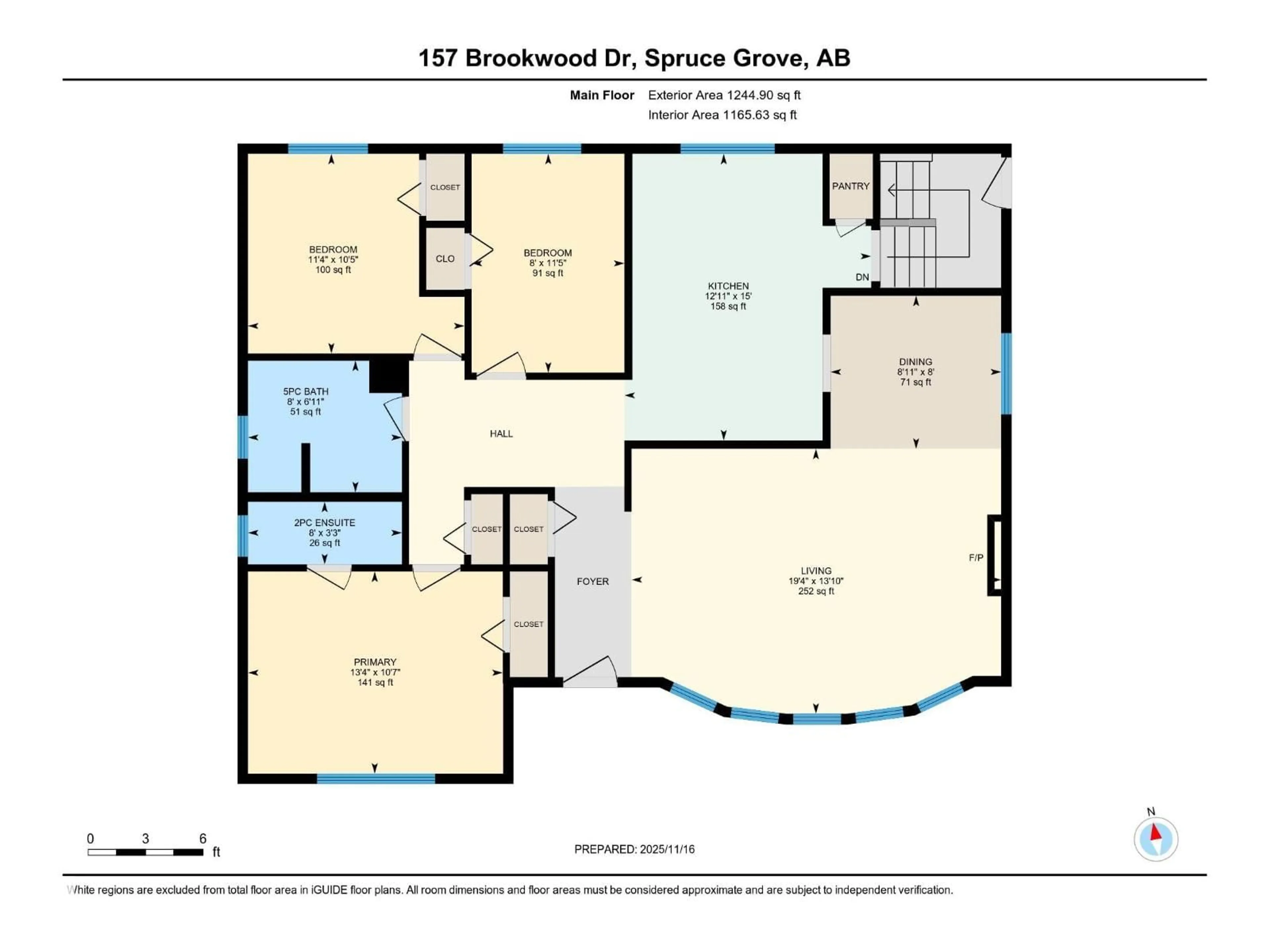 Floor plan for 157 BROOKWOOD DR, Spruce Grove Alberta T7X1C4