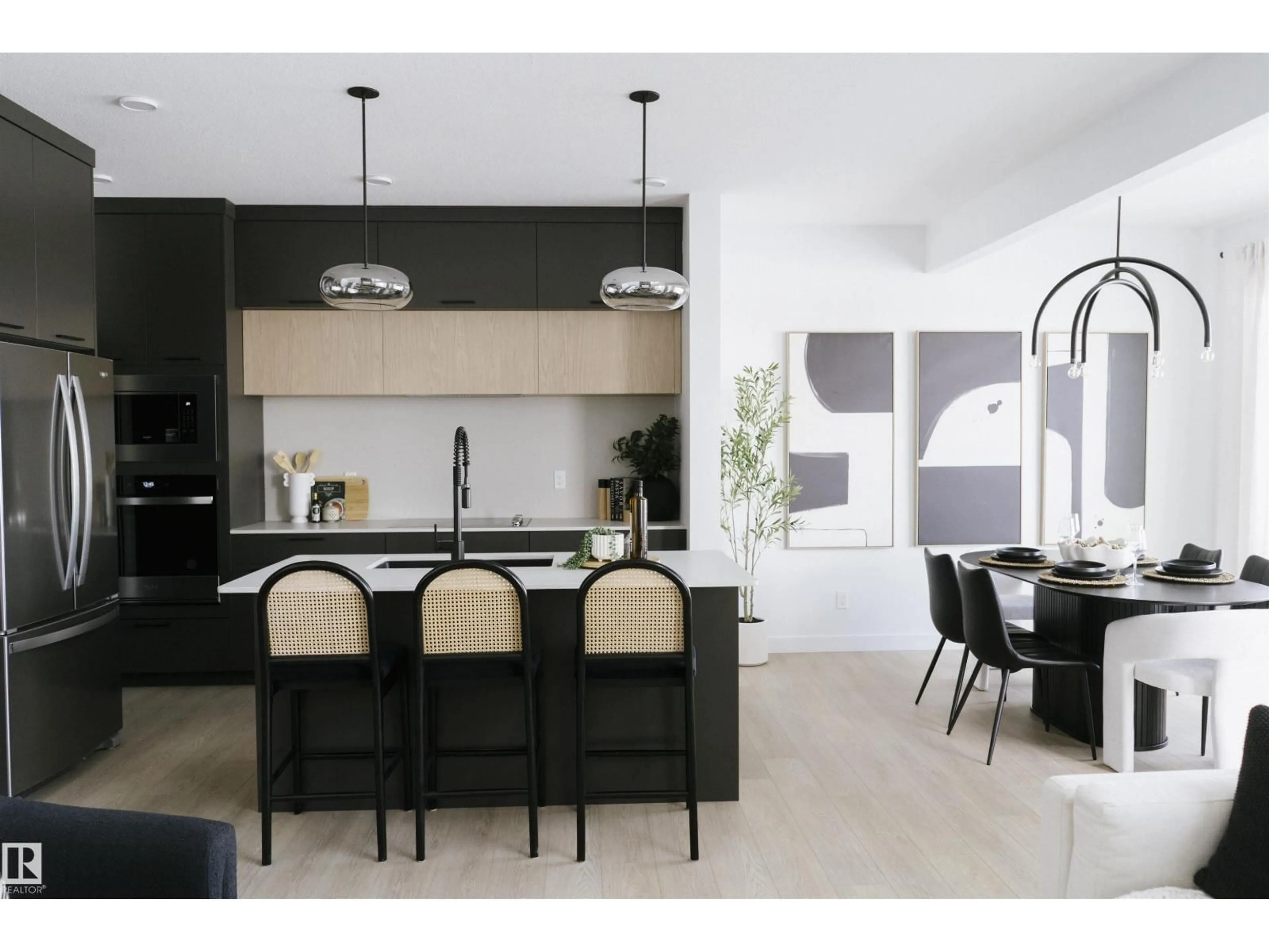 Contemporary kitchen, ceramic/tile floor for 8963 ELVES LOOP NW, Edmonton Alberta T6M3G3