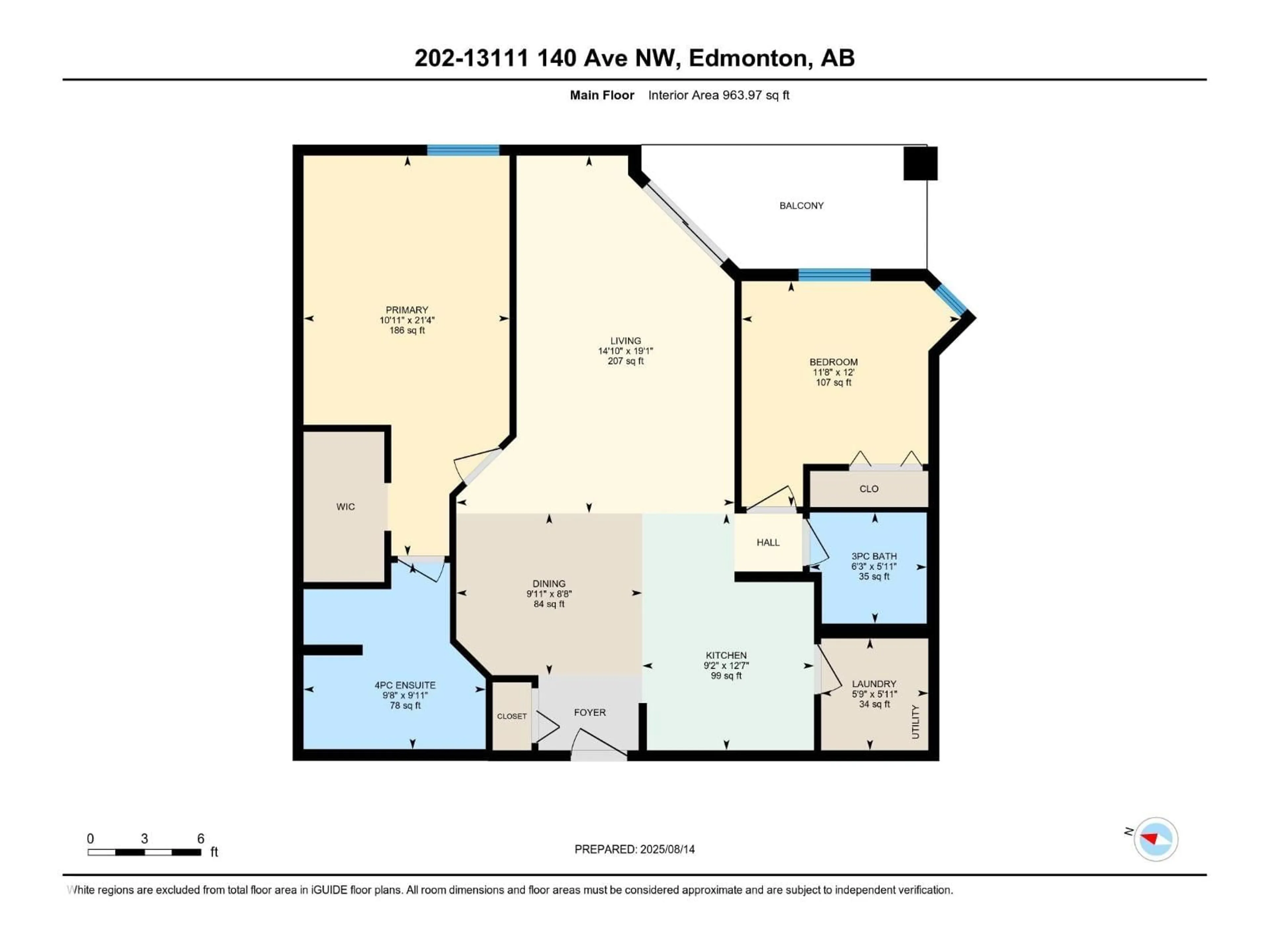 Floor plan for #202 - 13111 140 AV, Edmonton Alberta T6V0B1