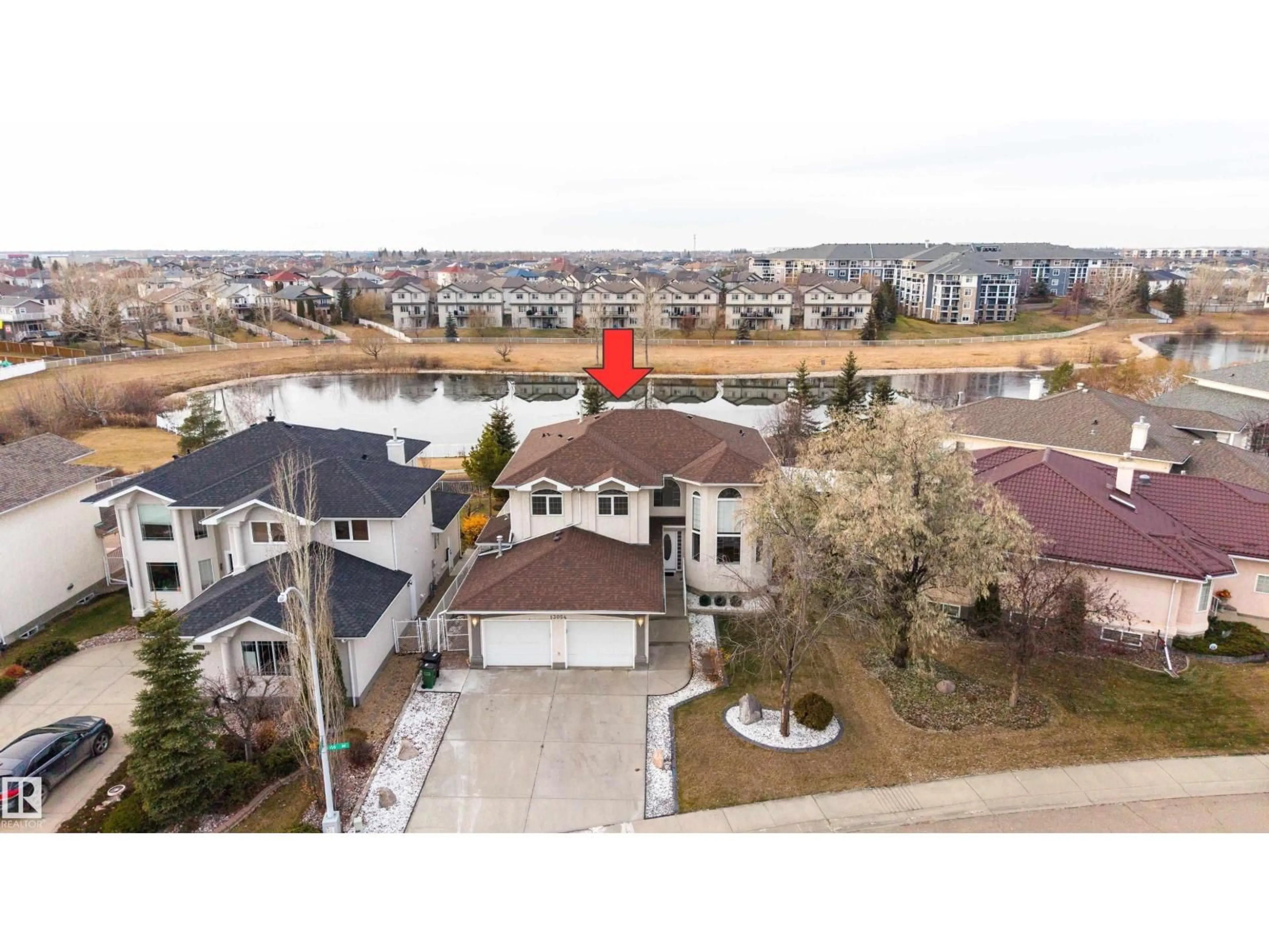A pic from outside/outdoor area/front of a property/back of a property/a pic from drone, unknown for 13054 158 AV, Edmonton Alberta T6V1C2