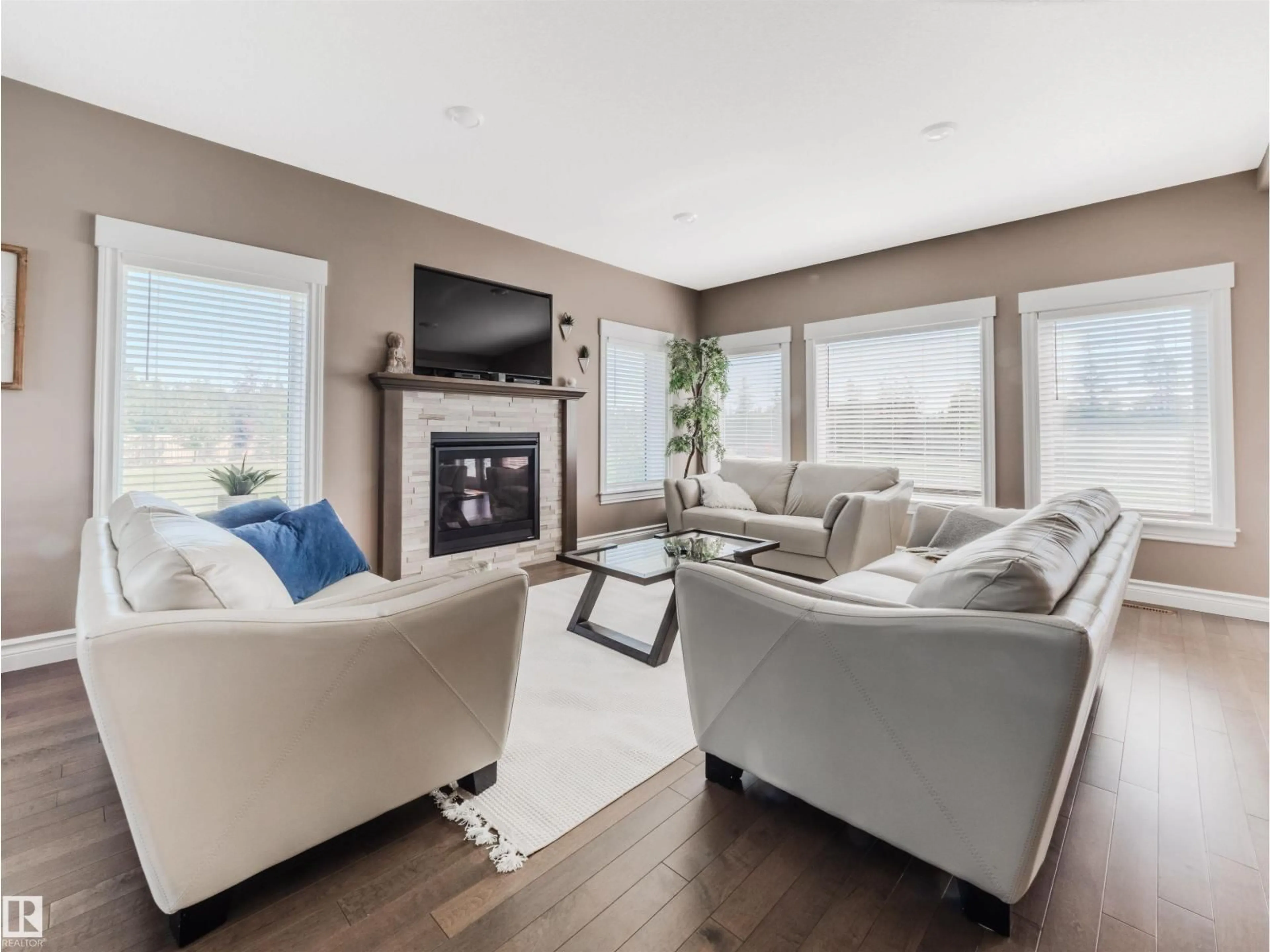 Living room with furniture, unknown for 69 26409 TWP ROAD 532 A, Rural Parkland County Alberta T7X0W7