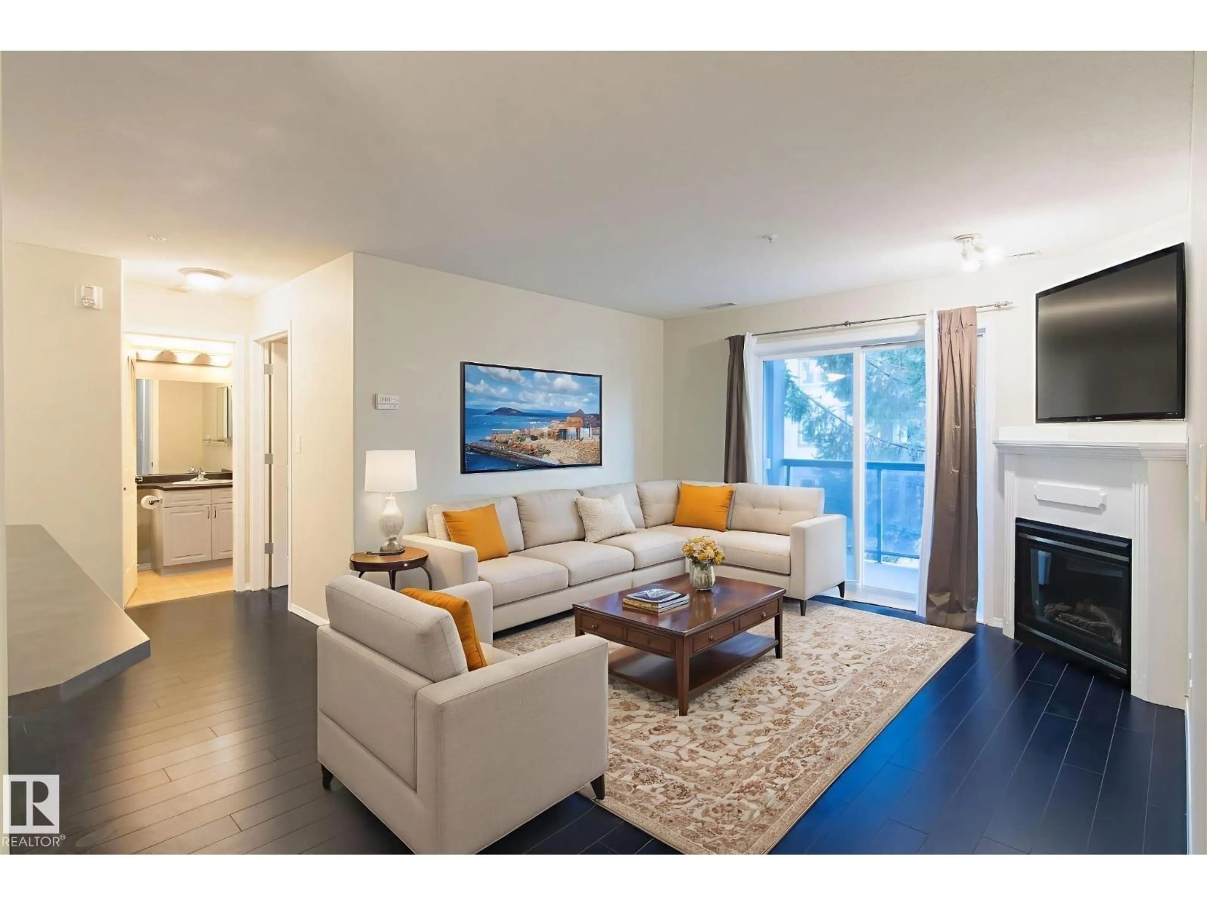 Living room with furniture, unknown for #239 - 279 SUDER GREENS DR, Edmonton Alberta T5T6X6