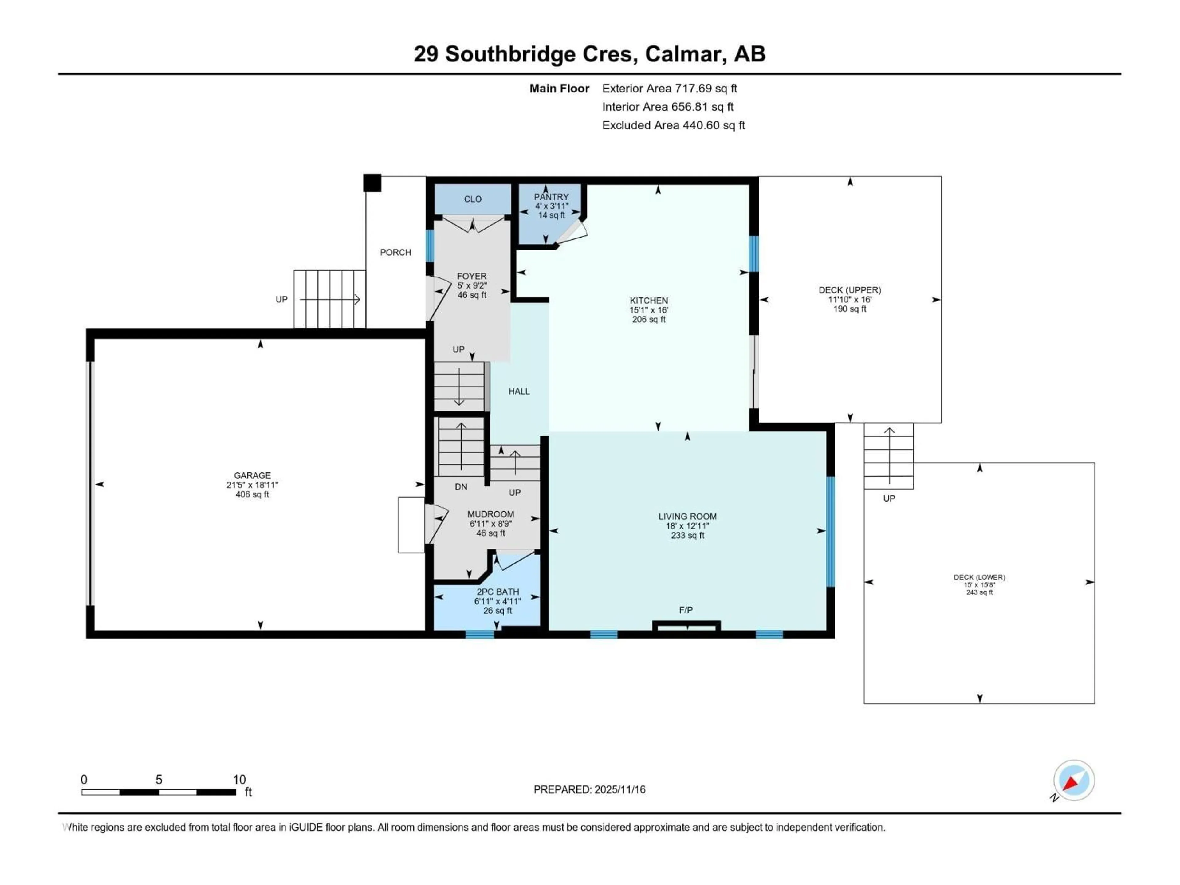 Floor plan for 29 SOUTHBRIDGE CR, Calmar Alberta T0C0V0