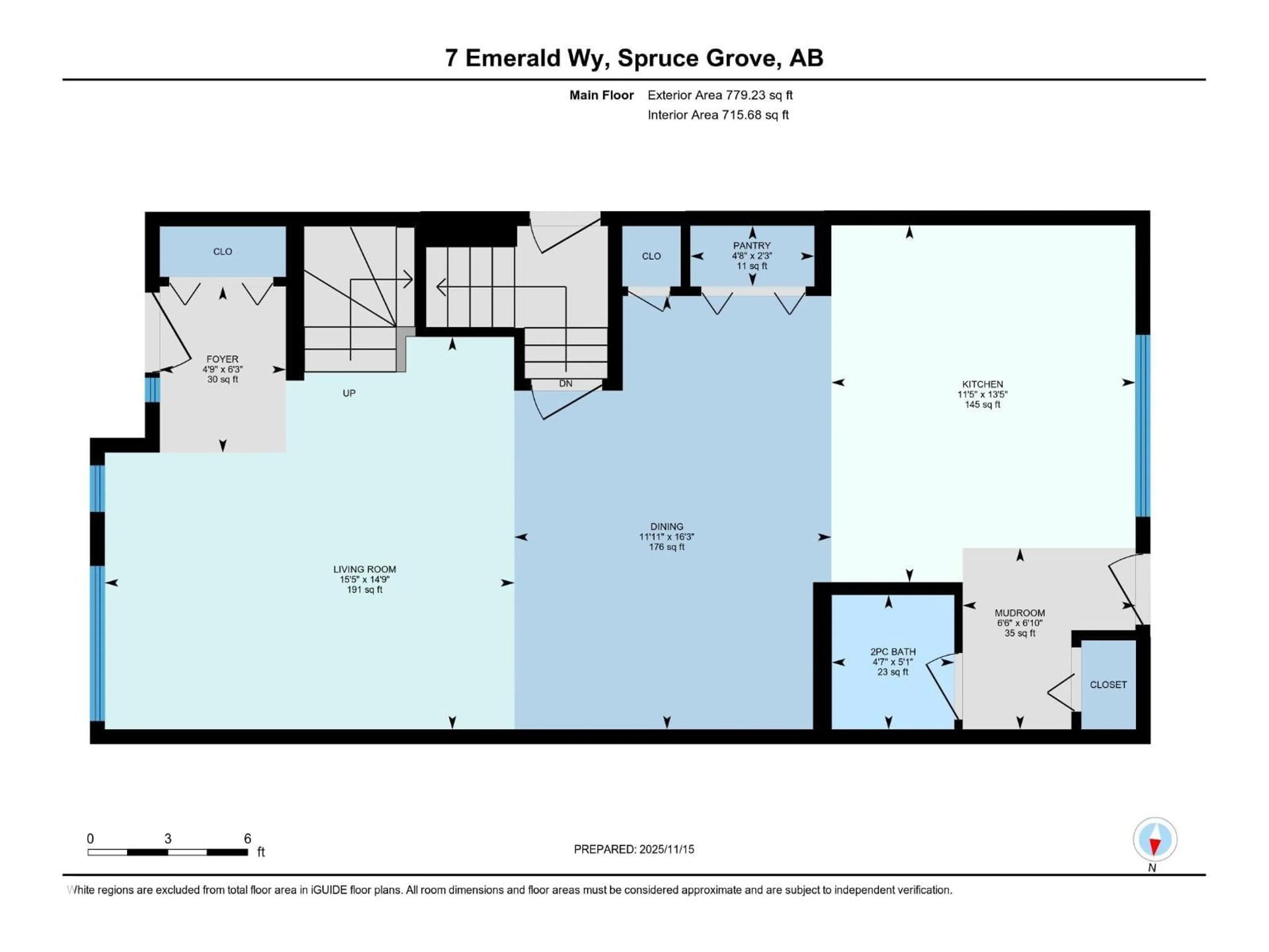 Floor plan for E - 7 EMERALD WY, Spruce Grove Alberta T7X2Y4