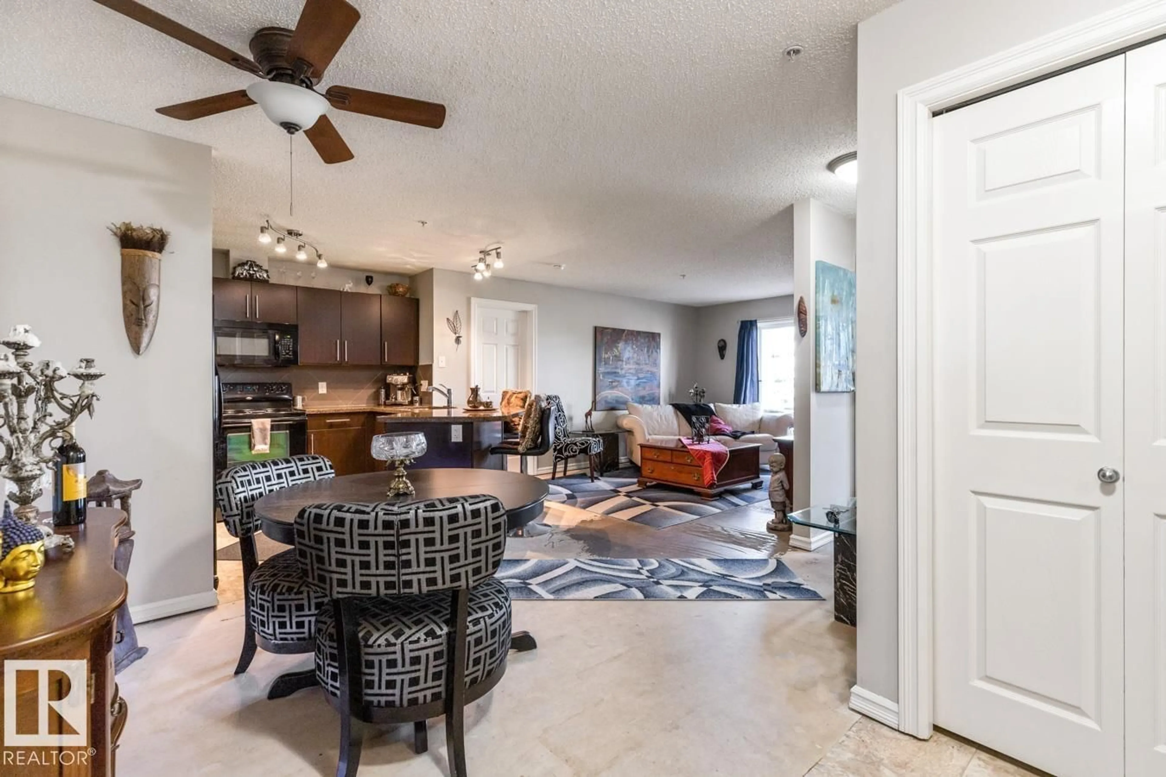 Open concept kitchen, ceramic/tile floor for #115 - 2208 44 AV, Edmonton Alberta T6T0G6