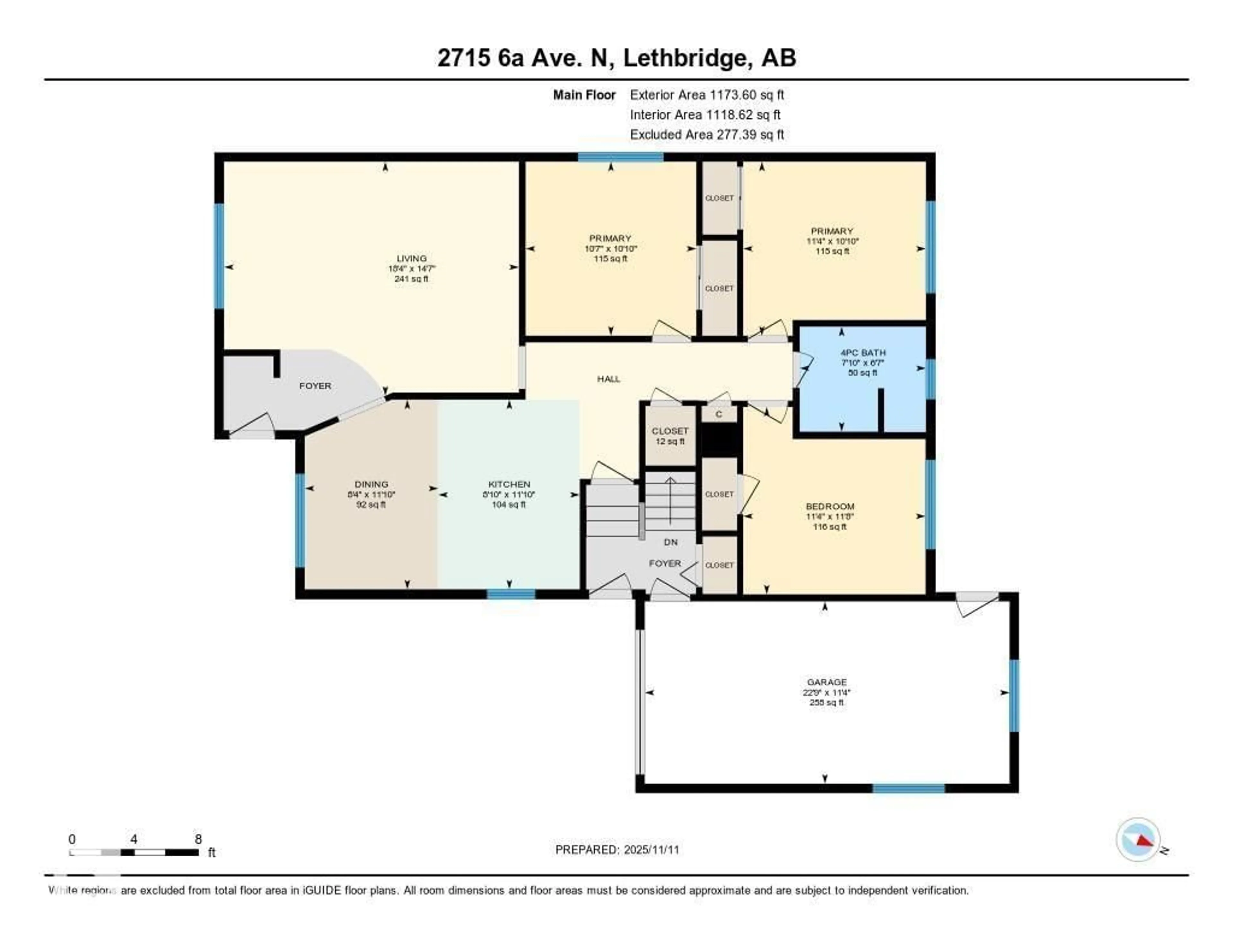 Floor plan for 2715 6A AV, Lethbridge Alberta T1H0X4