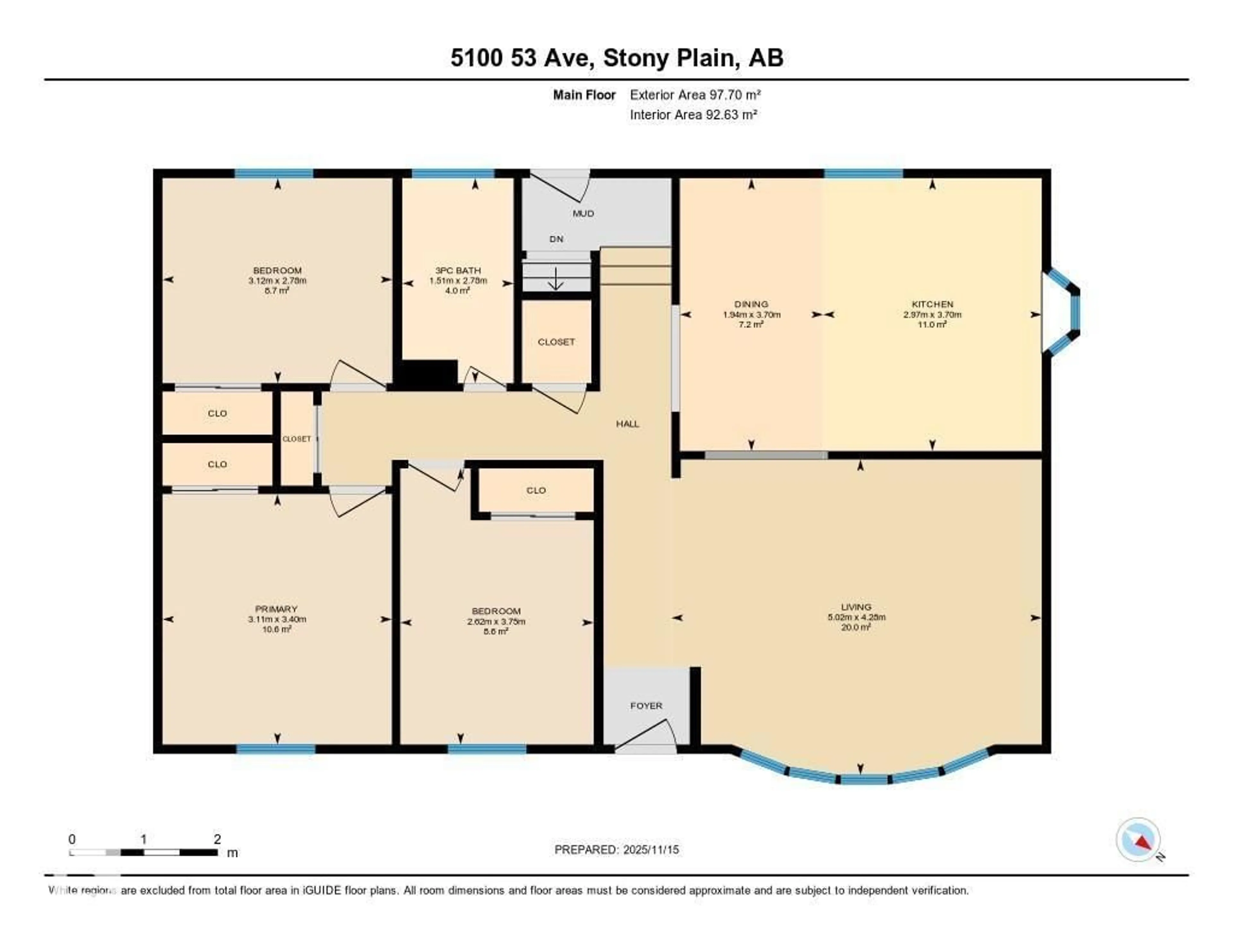 Floor plan for 5100 53 AV, Stony Plain Alberta T7Z1B9